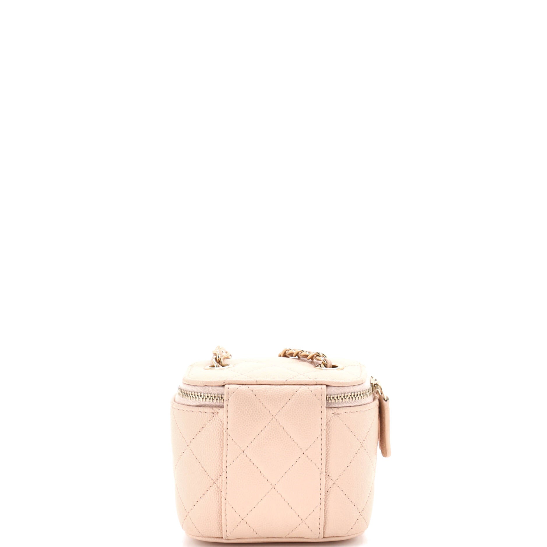 Classic Vanity Case with Chain Quilted Caviar Mini