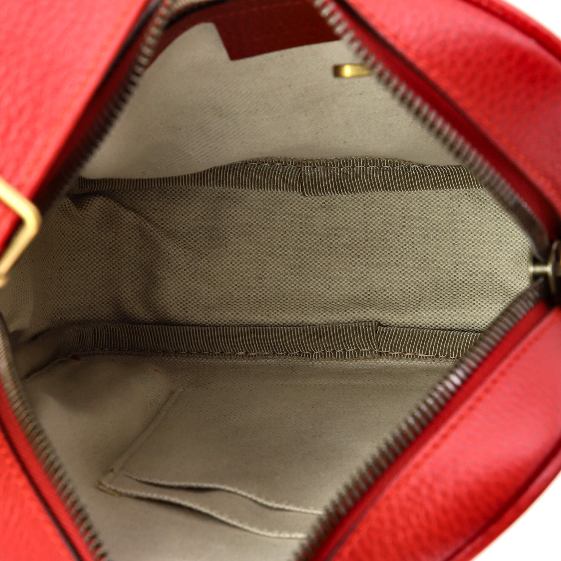 Logo Zip Messenger Bag Printed Leather Small