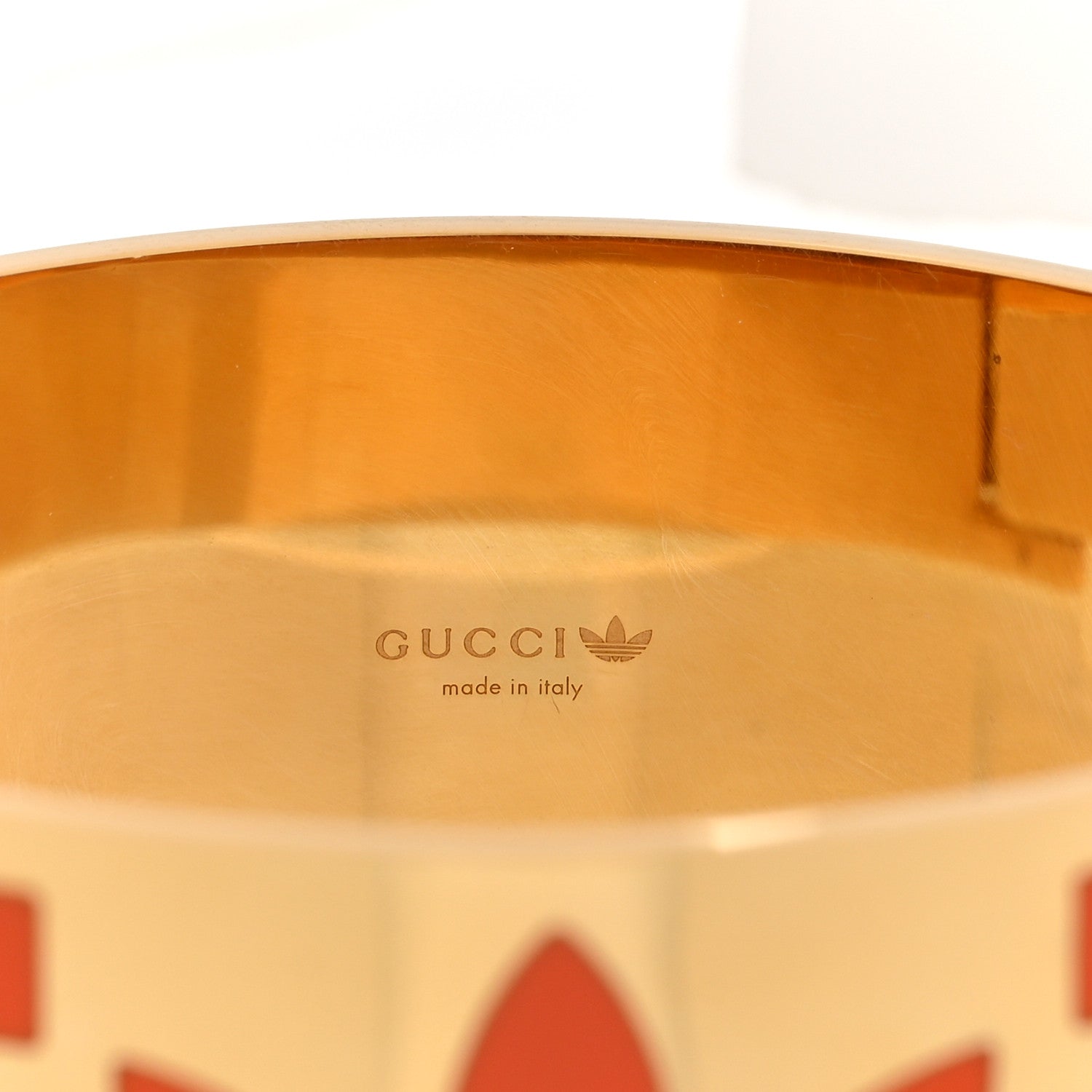 X ADIDAS Metal Enamel Cuff Bracelet S Orange