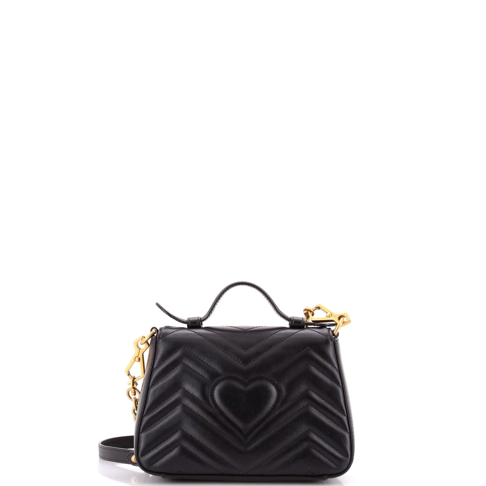 GG Marmont Top Handle Flap Bag Matelasse Leather Mini