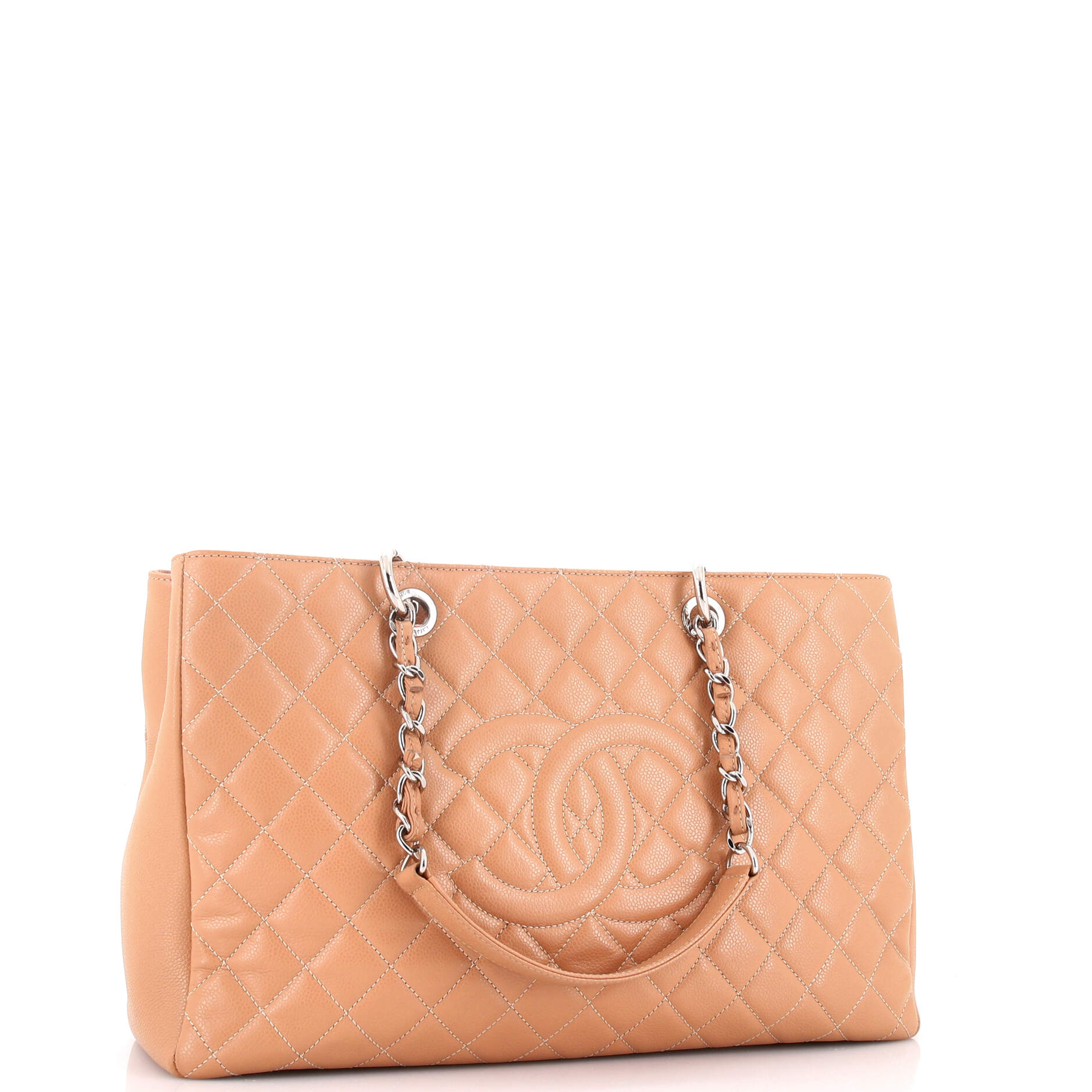 Grand Shopping Tote Quilted Caviar XL