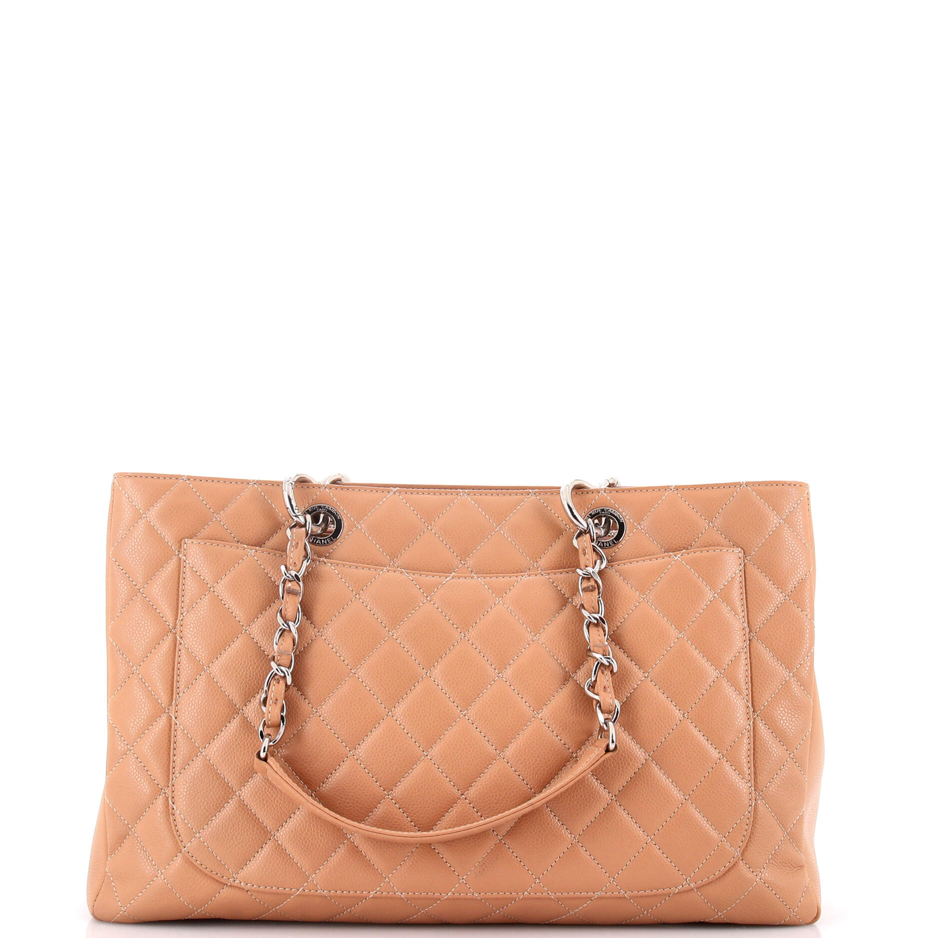 Grand Shopping Tote Quilted Caviar XL