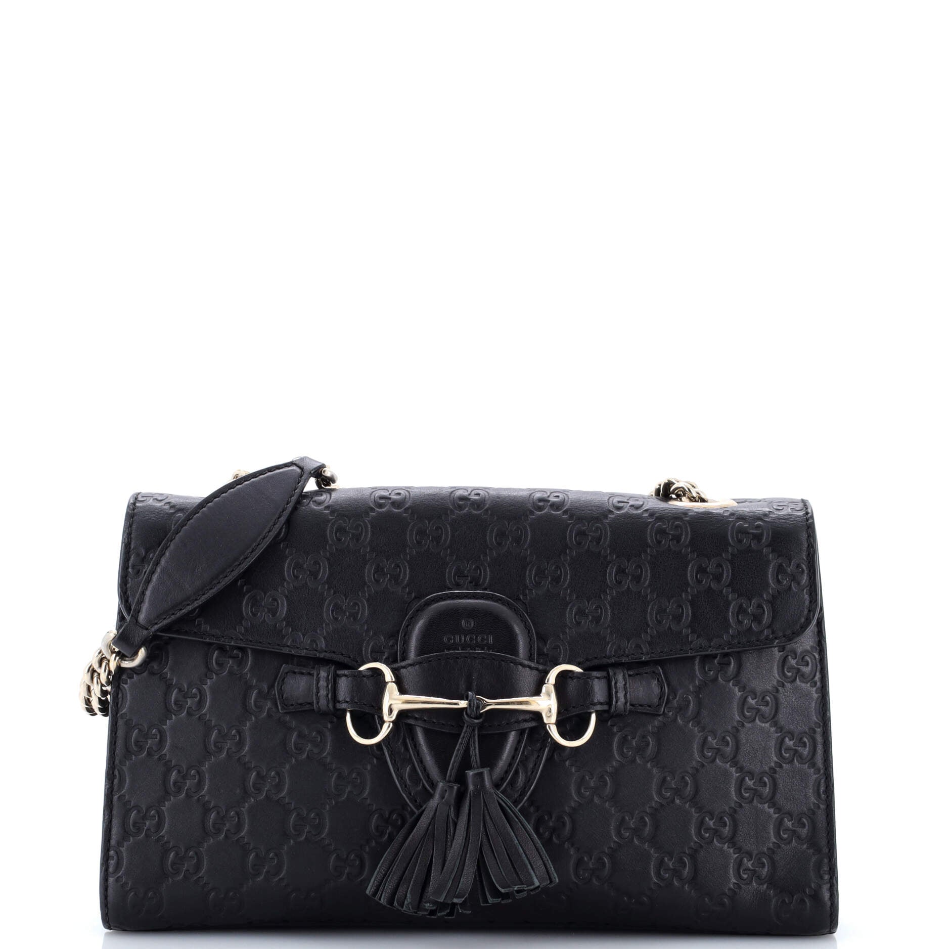 Emily Chain Flap Bag Guccissima Leather Medium