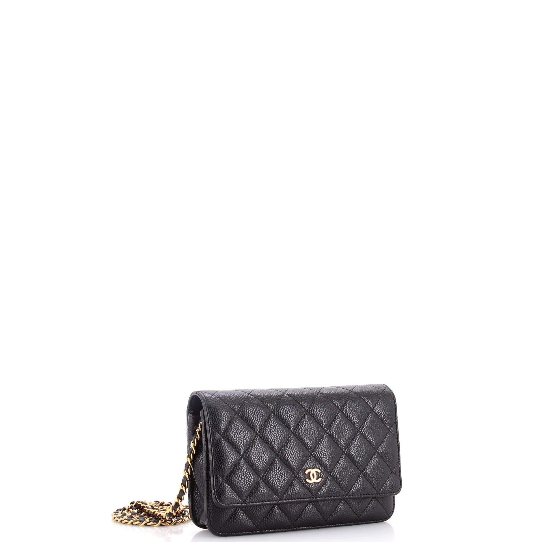 Wallet on Chain Quilted Caviar