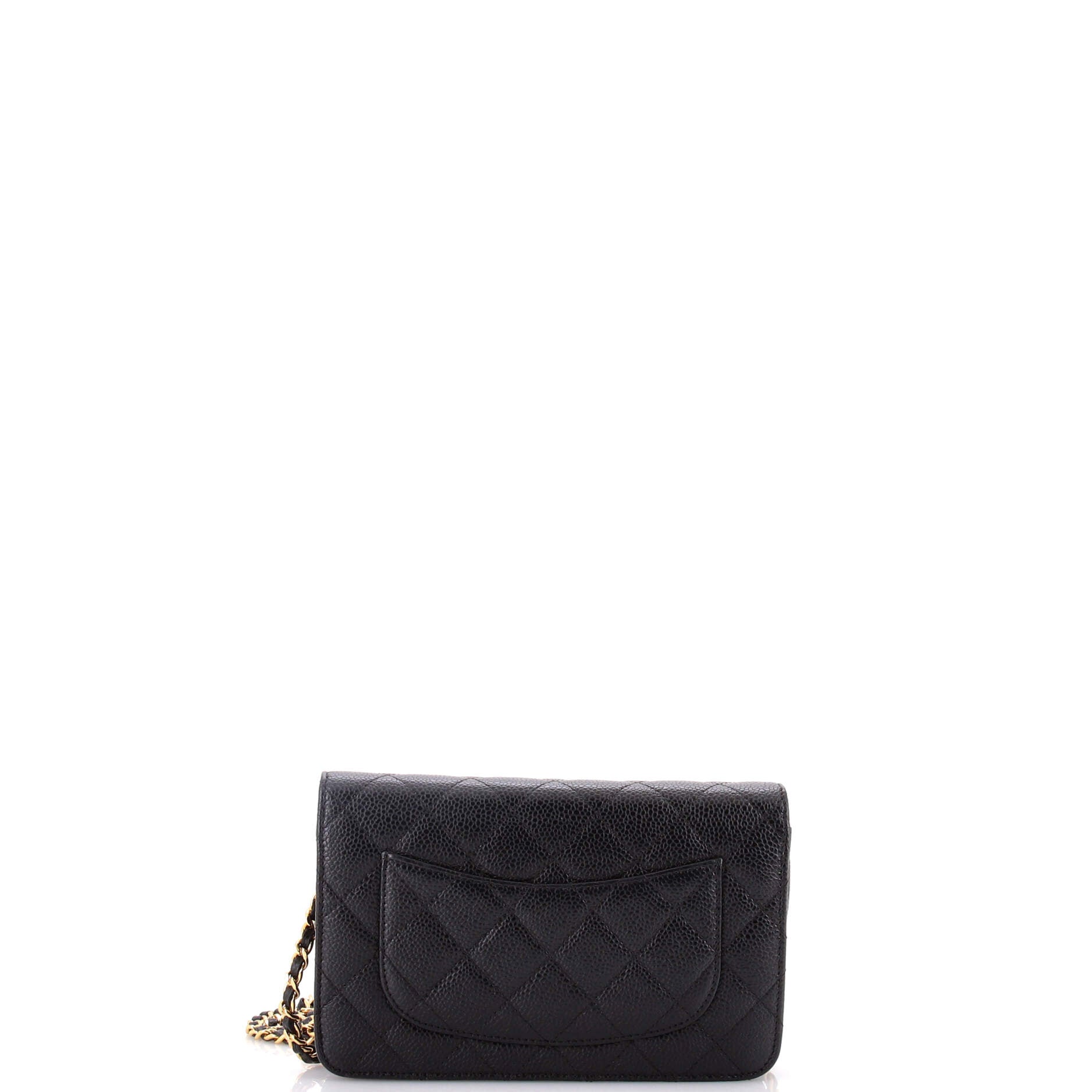 Wallet on Chain Quilted Caviar