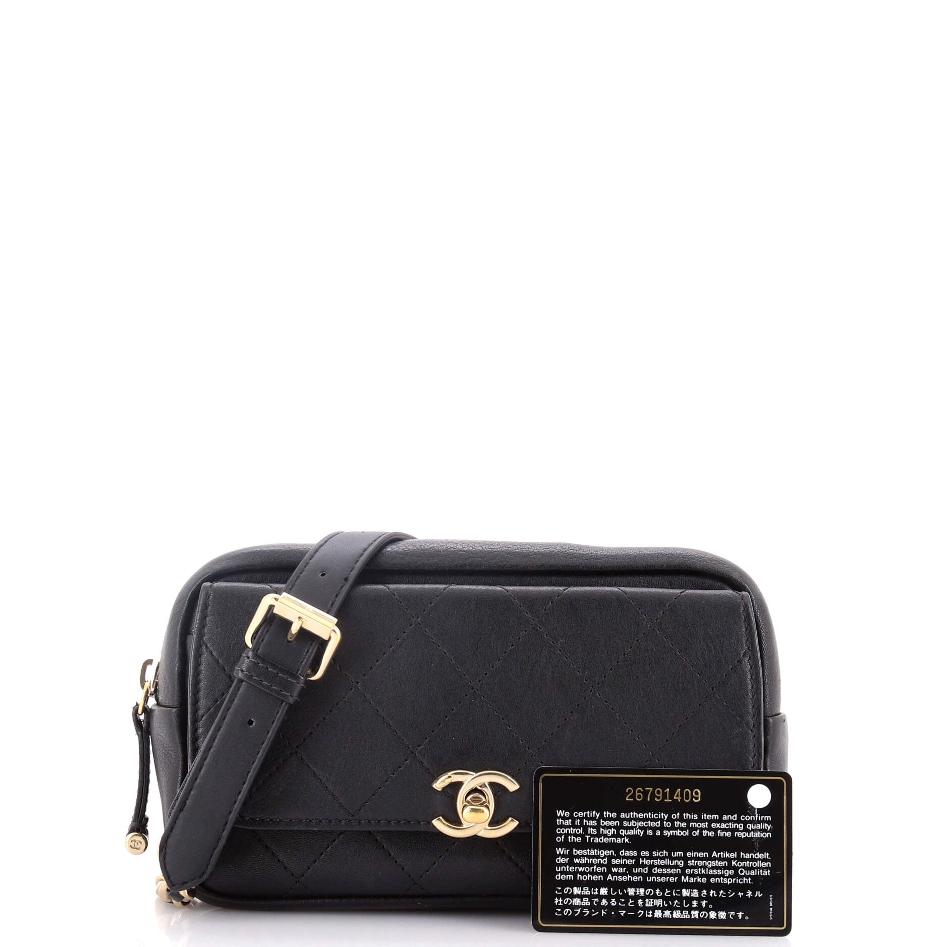 Casual Trip Waist Bag Quilted Goatskin
