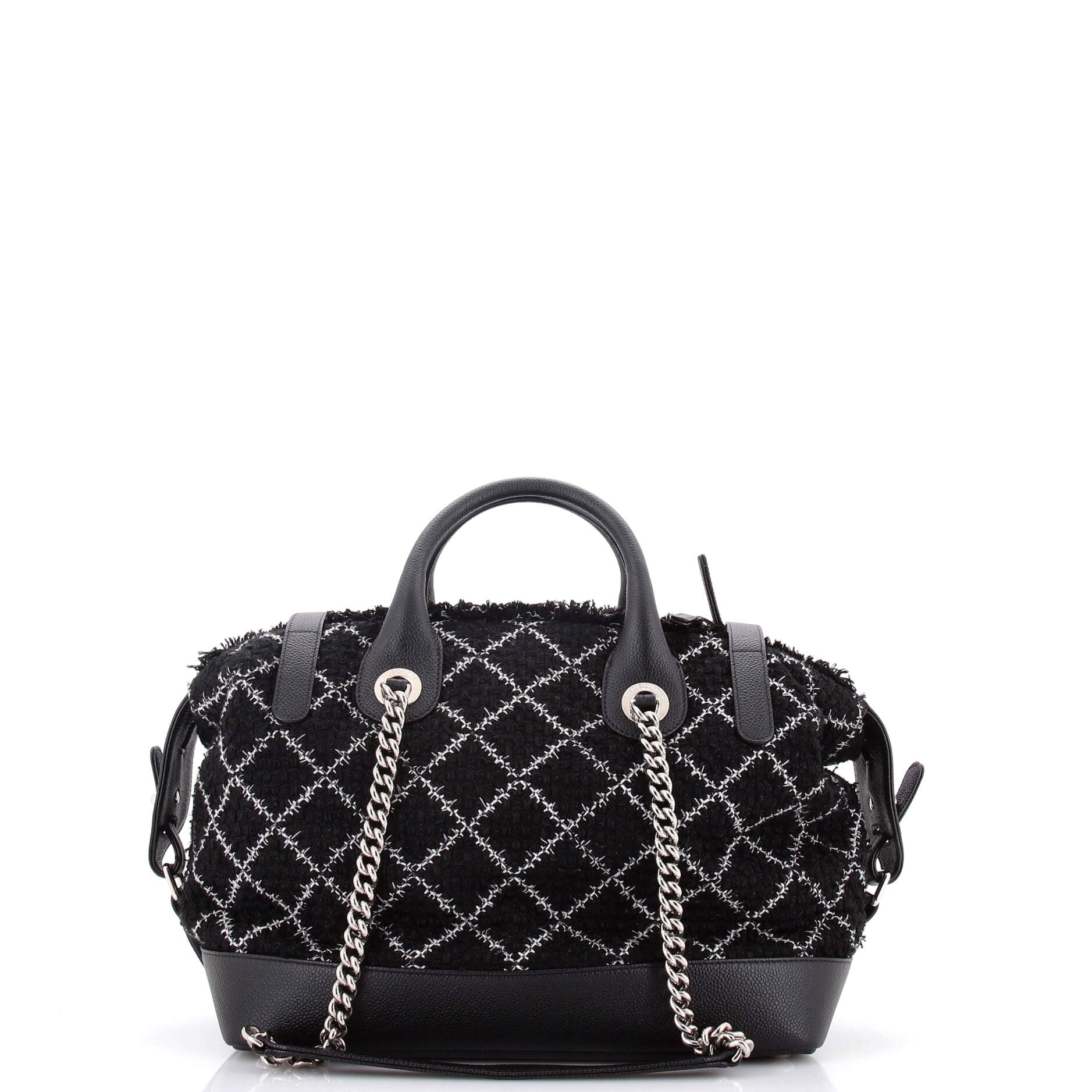 Crest Trip Bowling Bag Tweed and Caviar Medium