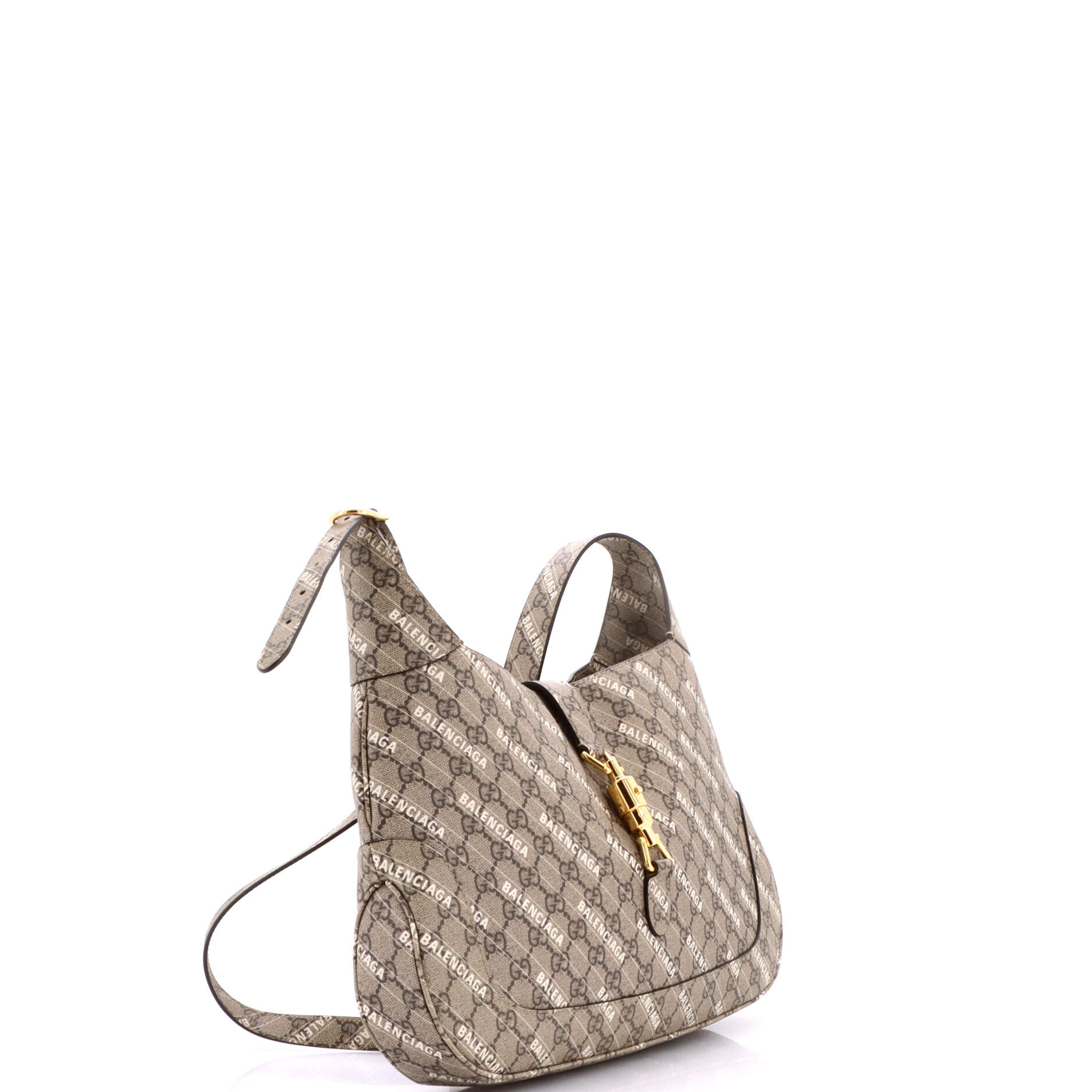 x Balenciaga The Hacker Project Jackie 1961 Hobo GG Coated Canvas Medium