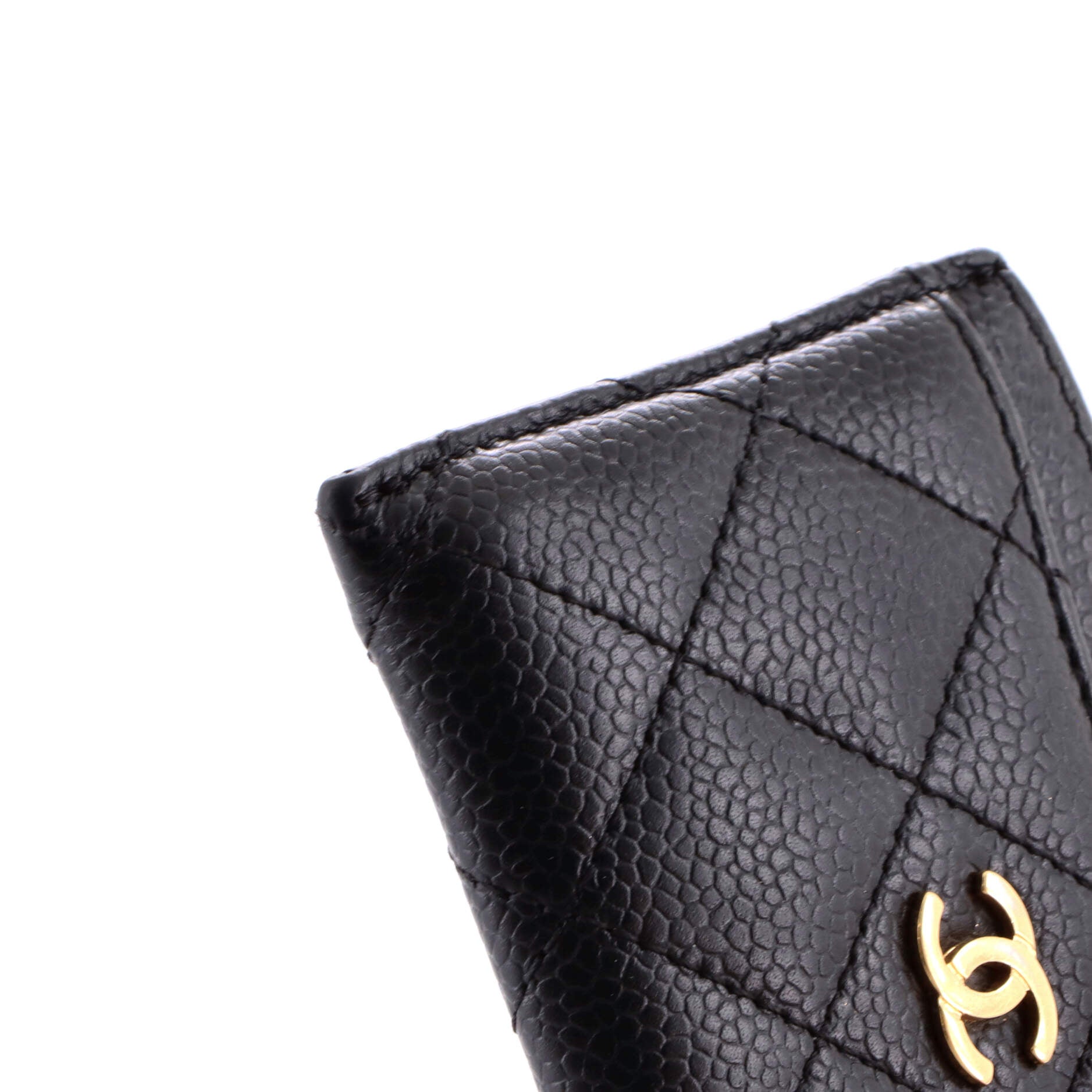 Classic Card Holder Quilted Caviar