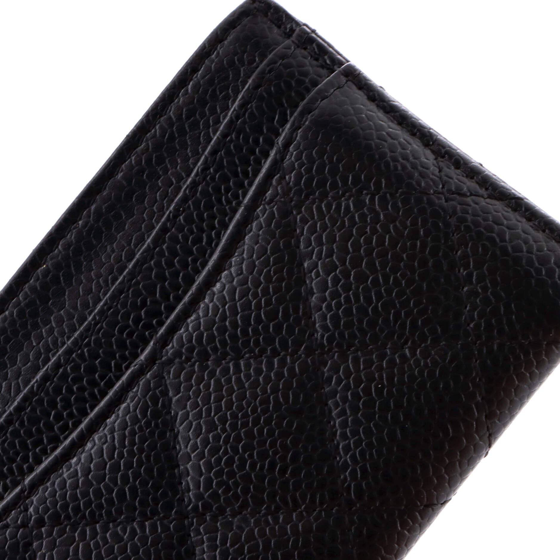 Classic Card Holder Quilted Caviar