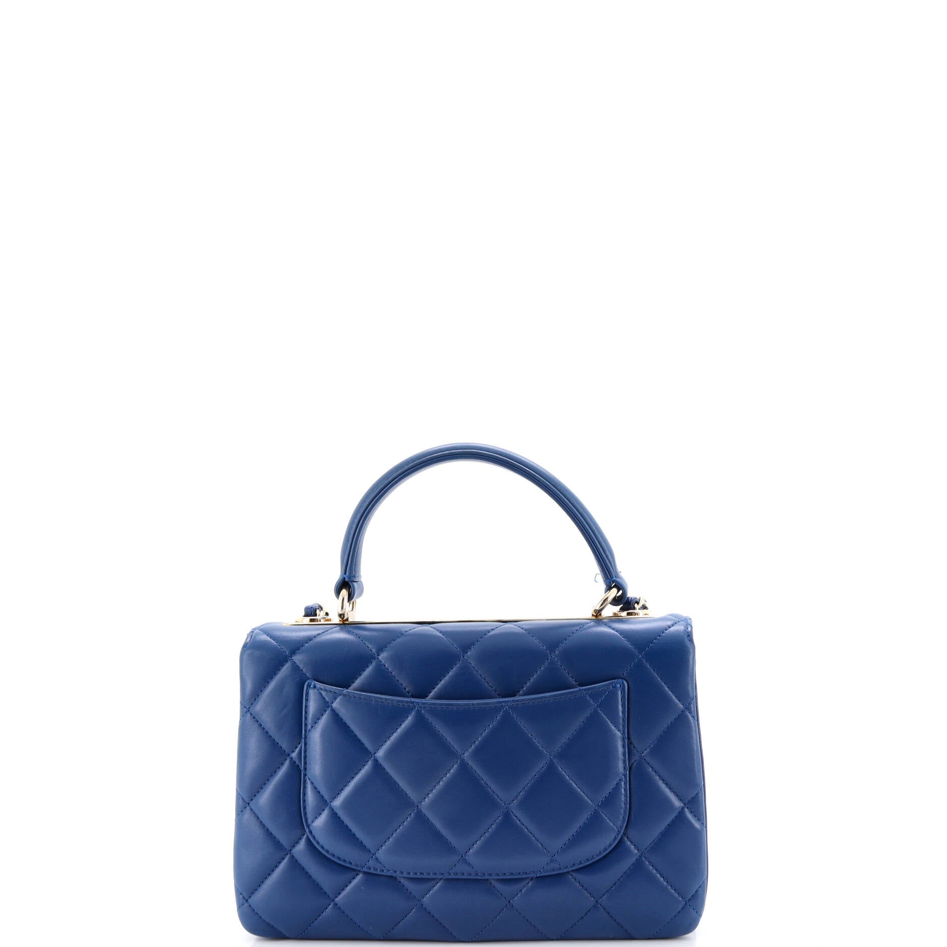 Trendy CC Top Handle Bag Quilted Lambskin Small