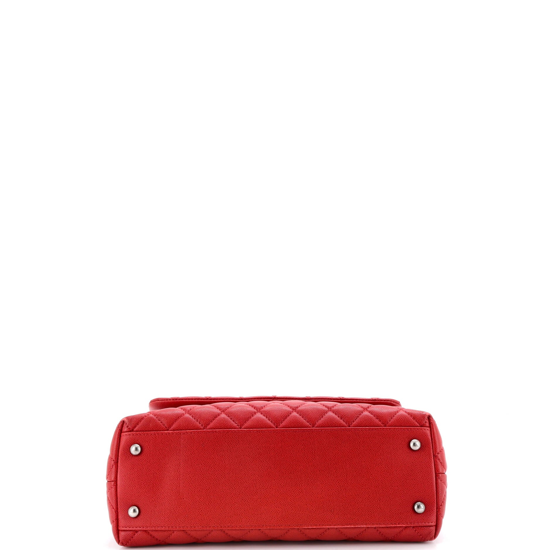 Coco Top Handle Bag Quilted Caviar Small