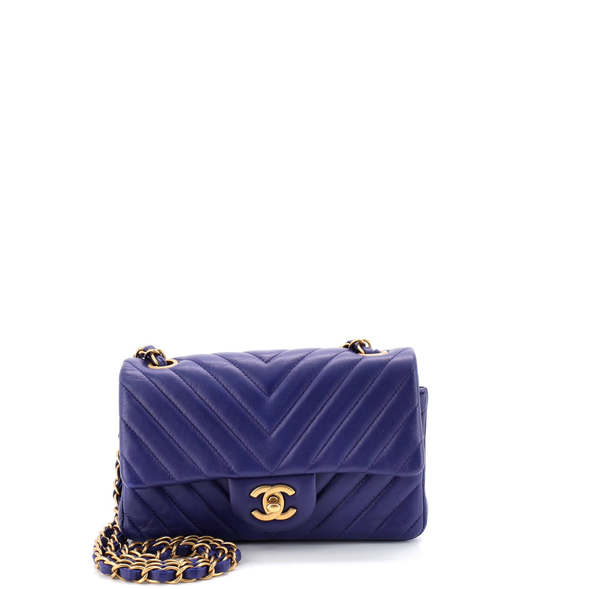 Classic Single Flap Bag Chevron Lambskin Mini