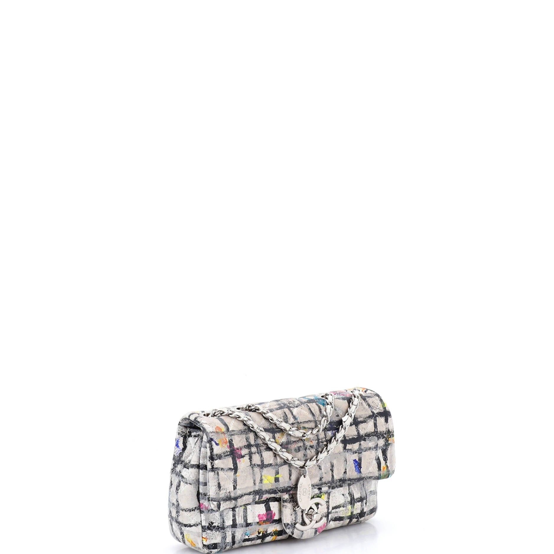 CC Flap Bag Quilted Hand Painted Leather Mini