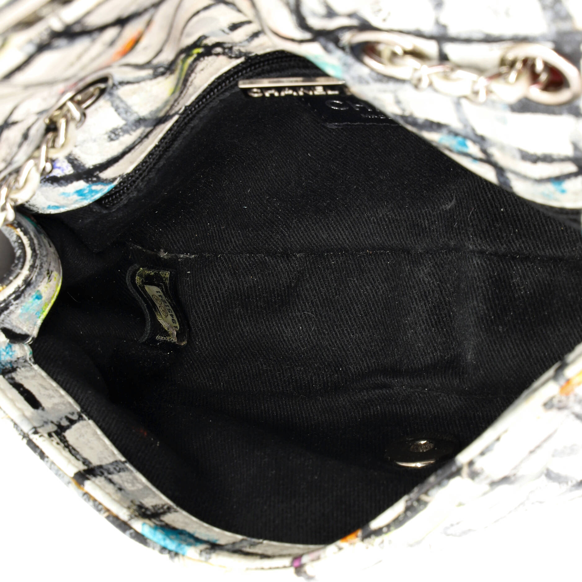 CC Flap Bag Quilted Hand Painted Leather Mini