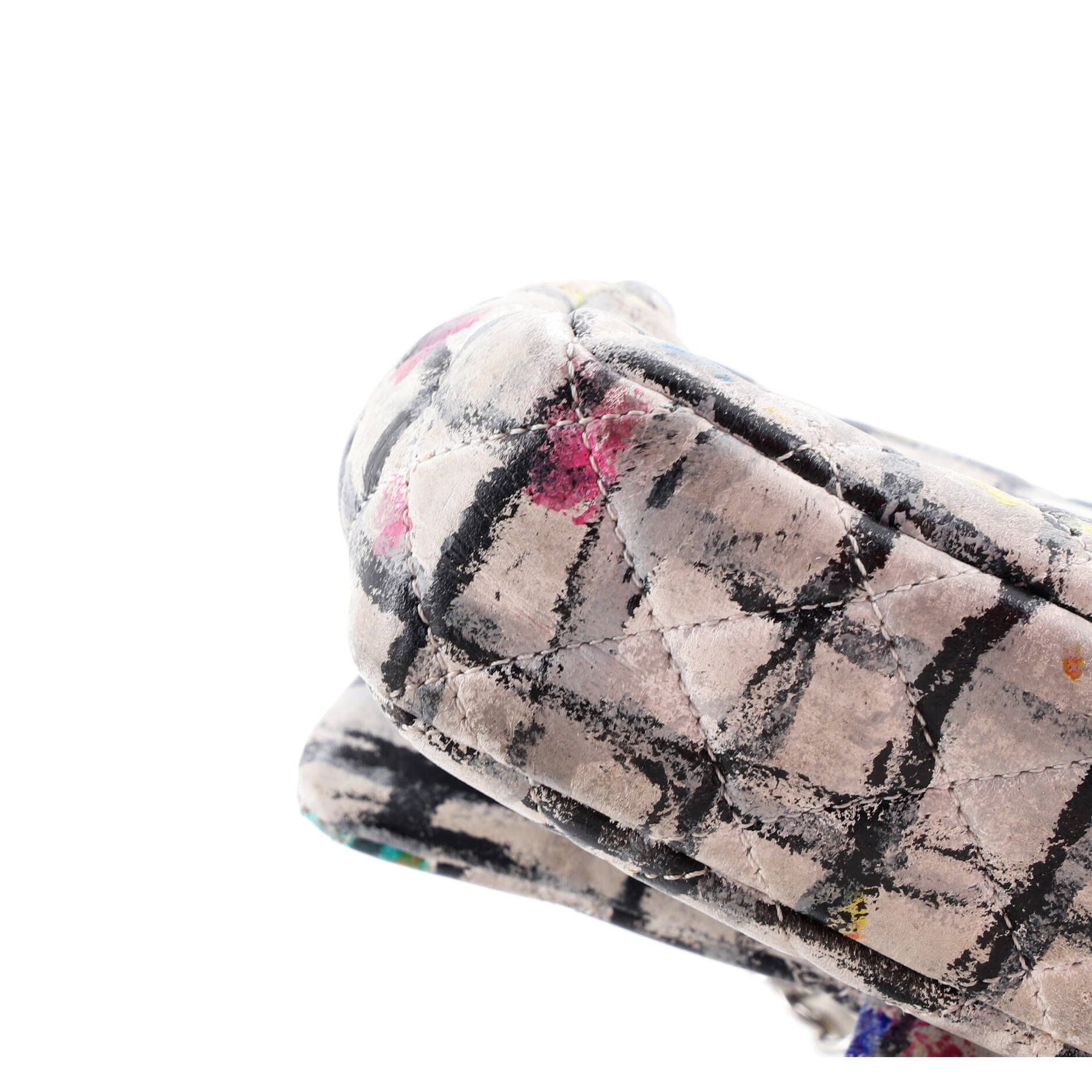 CC Flap Bag Quilted Hand Painted Leather Mini