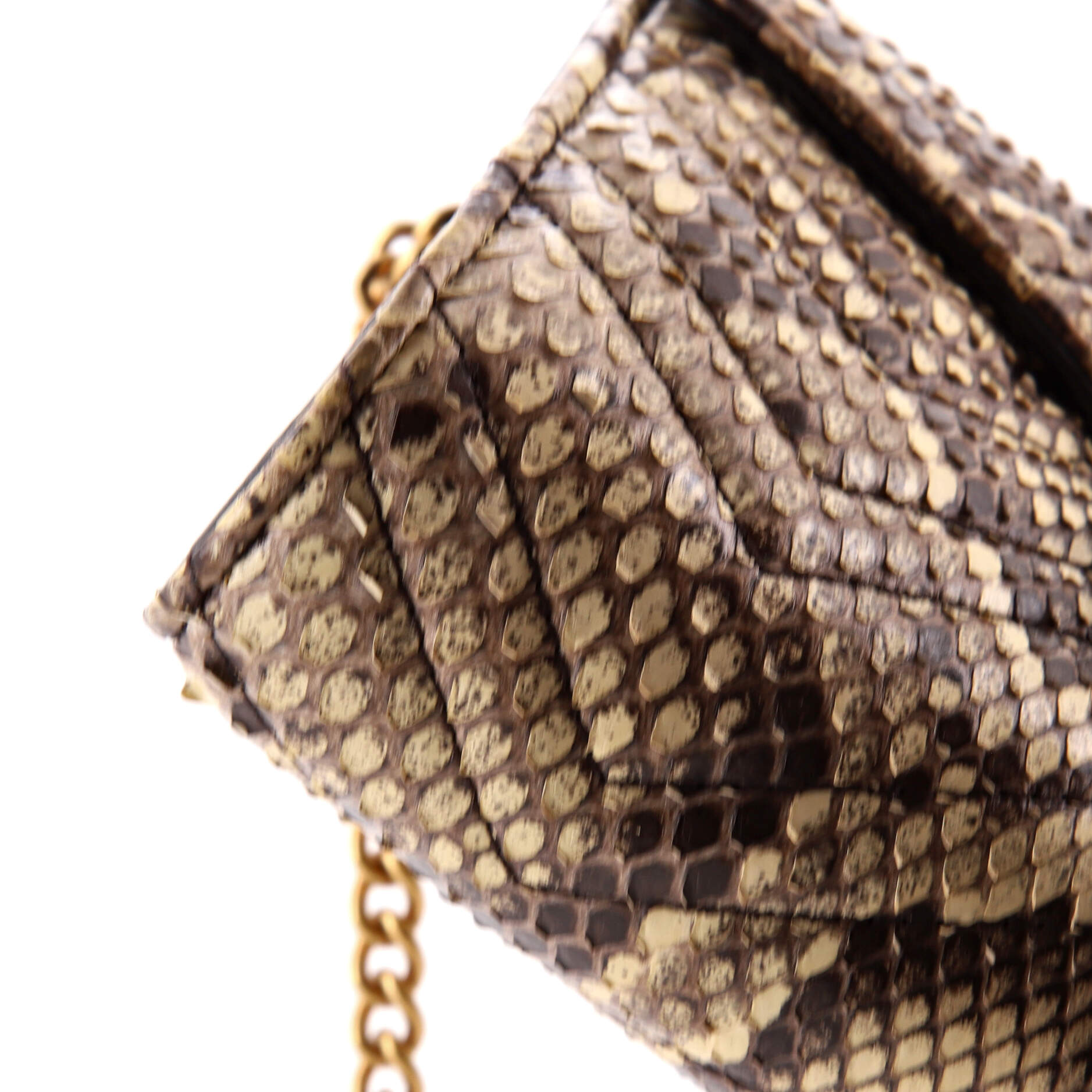 GG Marmont Chain Wallet Matelasse Python Mini