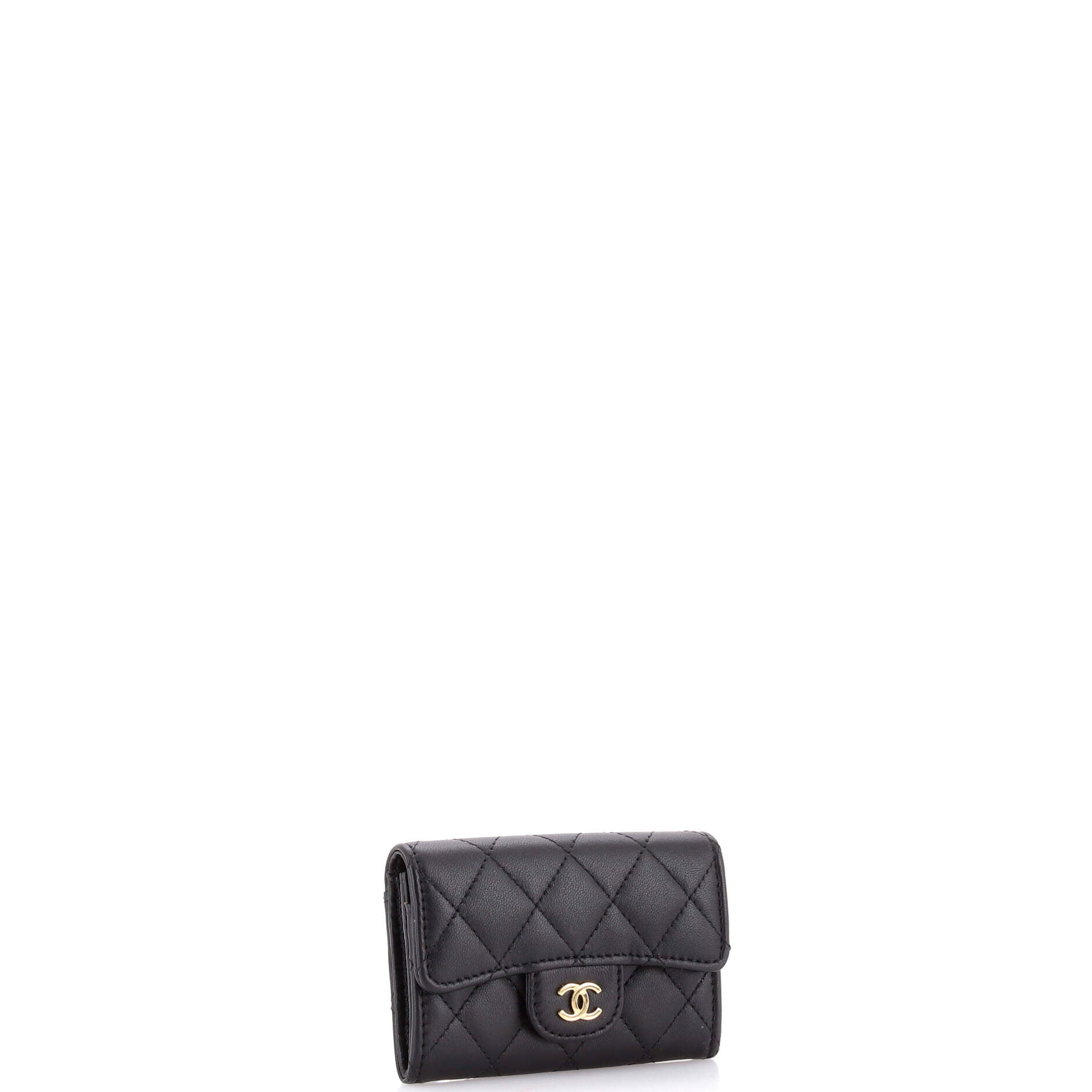 Classic Flap Card Case Quilted Lambskin