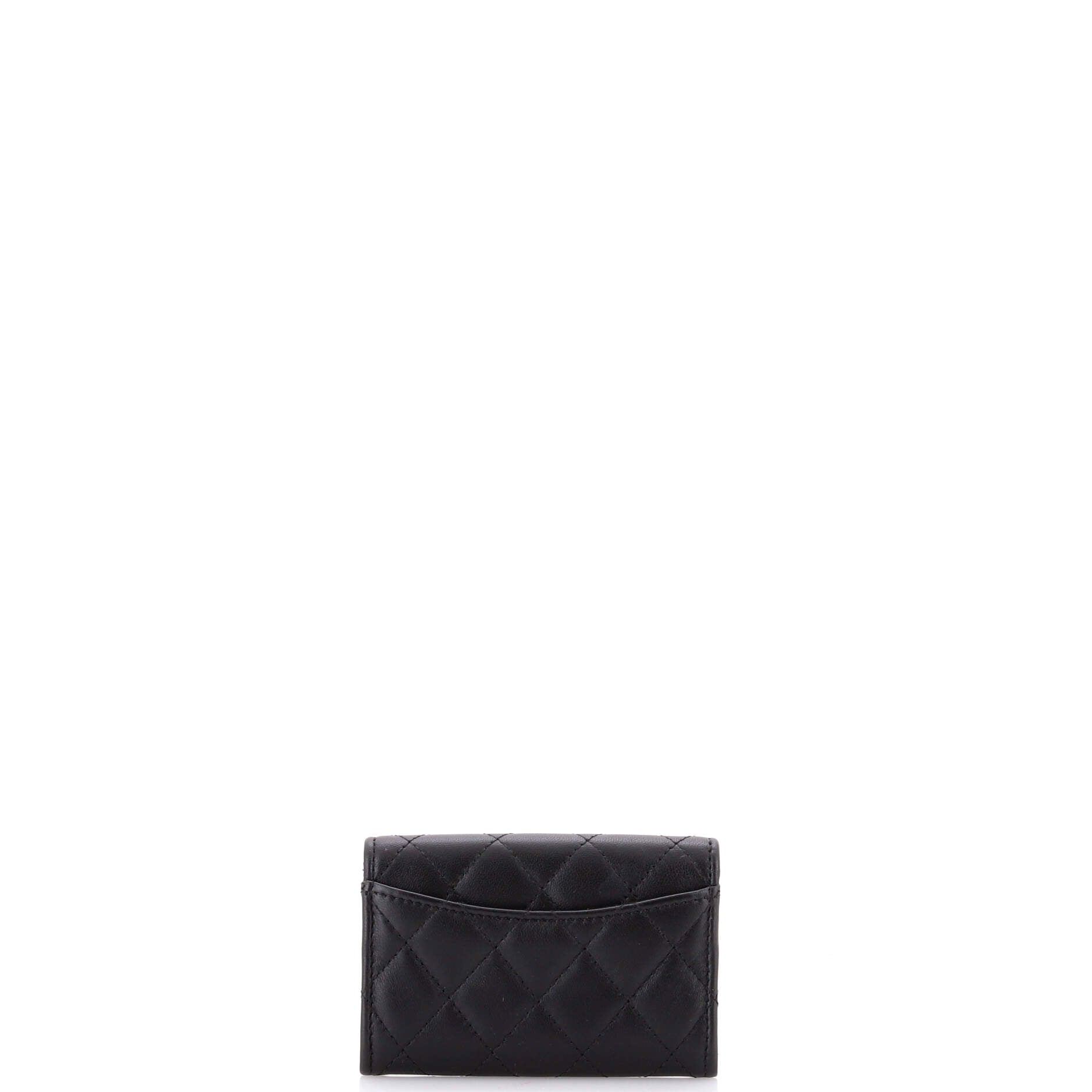 Classic Flap Card Case Quilted Lambskin
