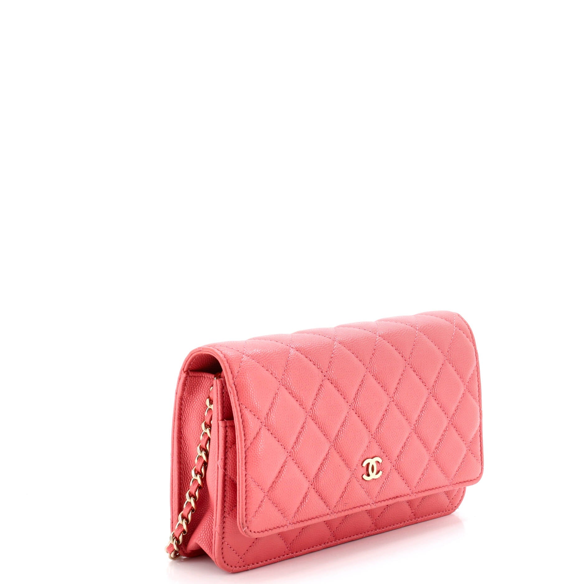 Wallet on Chain Quilted Caviar
