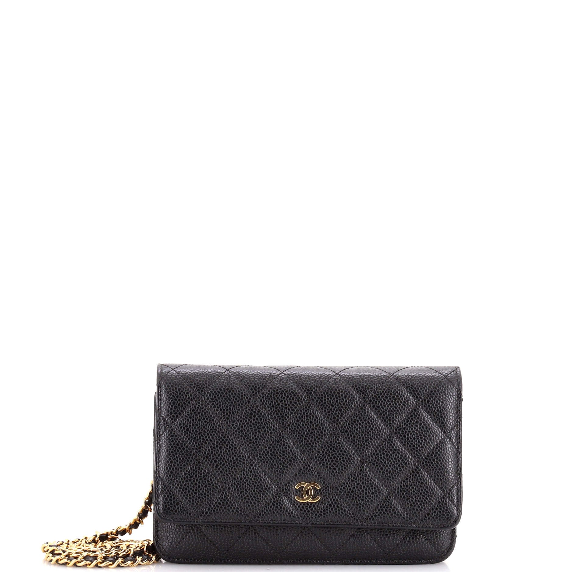 Wallet on Chain Quilted Caviar