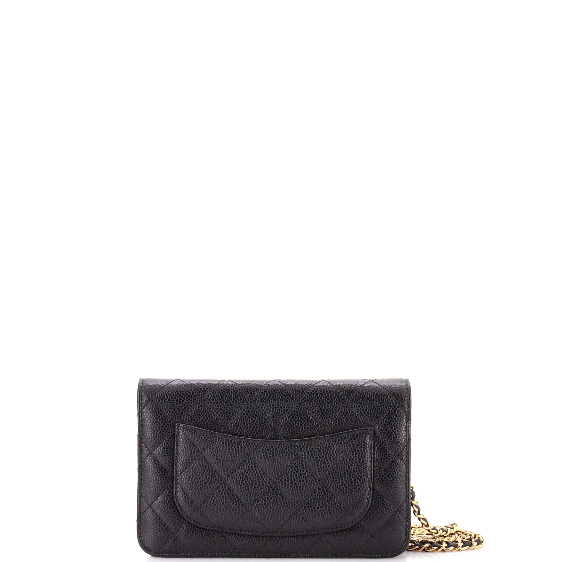 Wallet on Chain Quilted Caviar