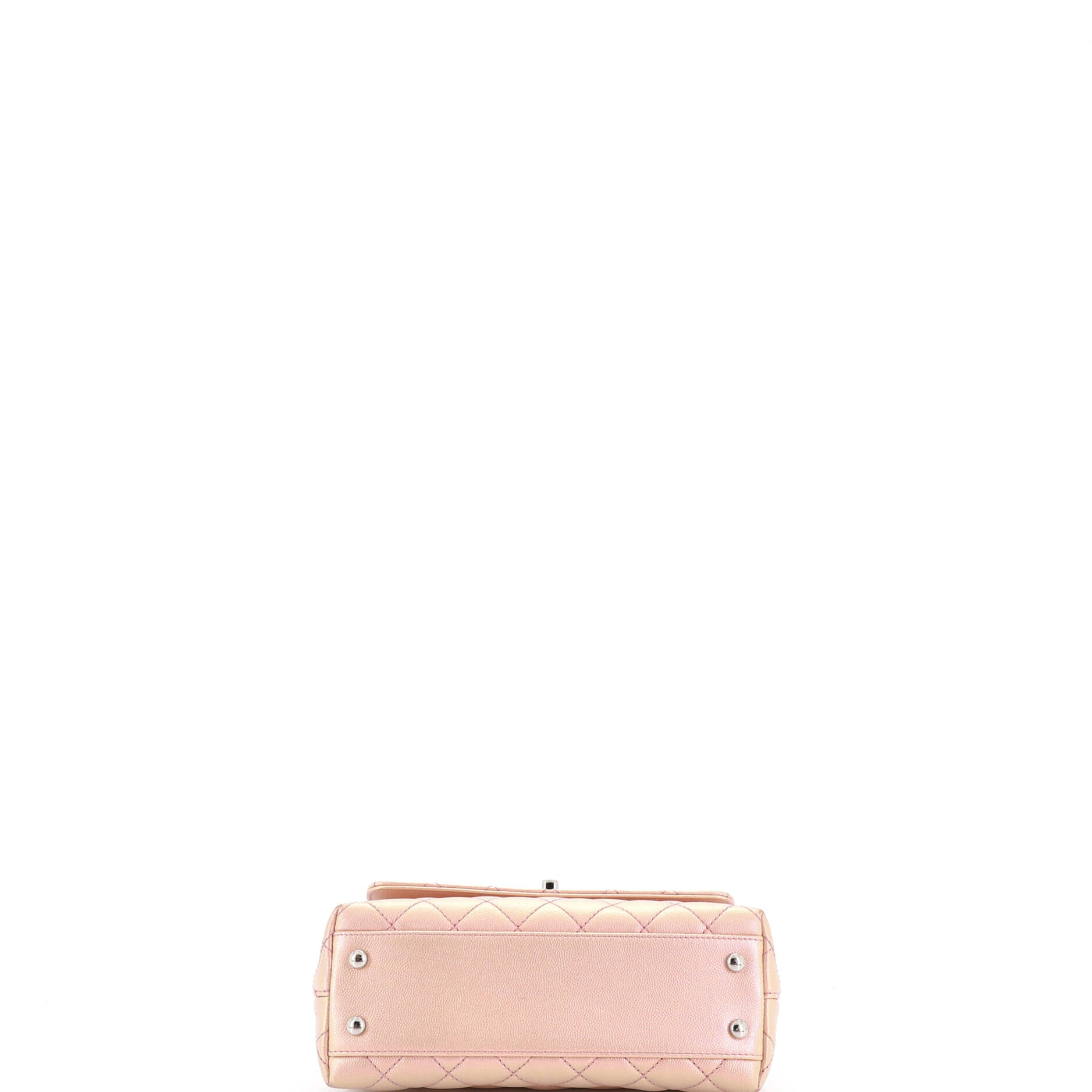 Coco Top Handle Bag Quilted Iridescent Caviar Mini