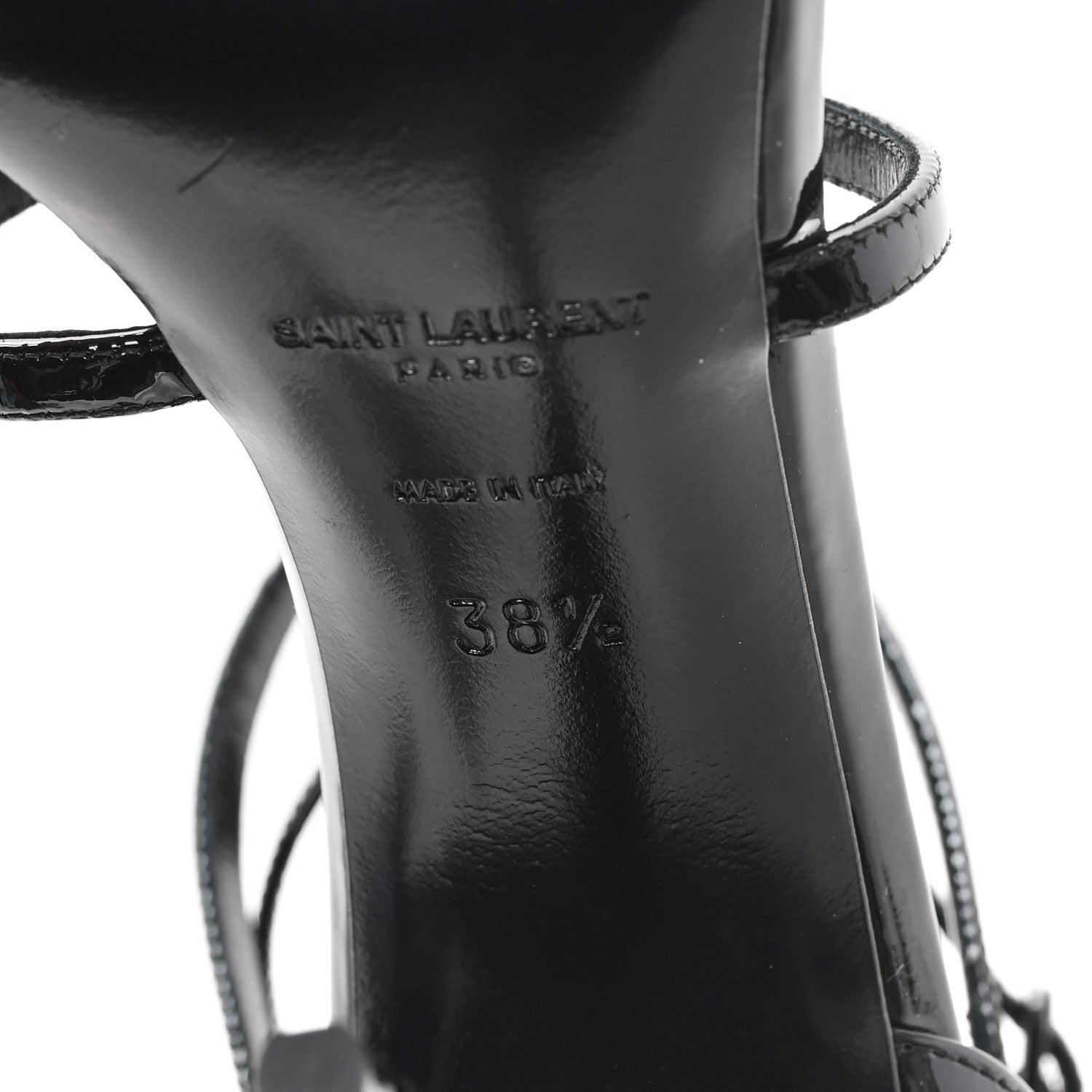 Patent Cassandra 100 Ankle Strap Sandals 38.5 Black