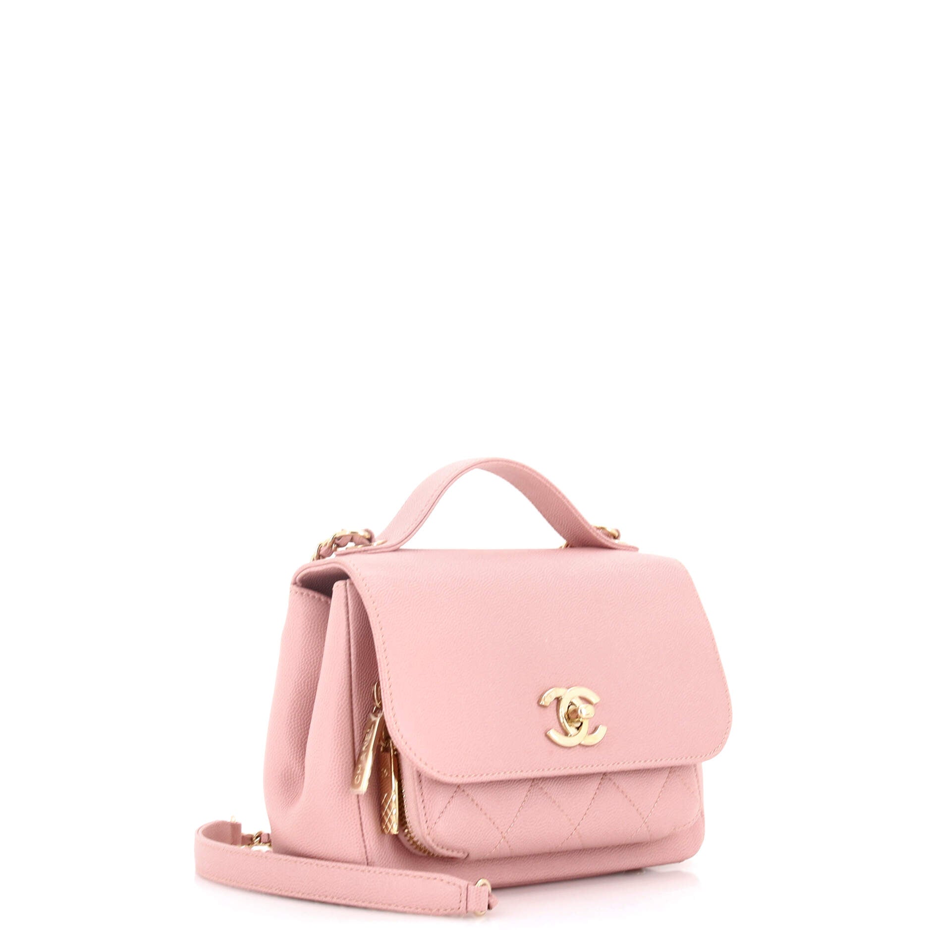 Business Affinity Flap Bag Quilted Caviar Small