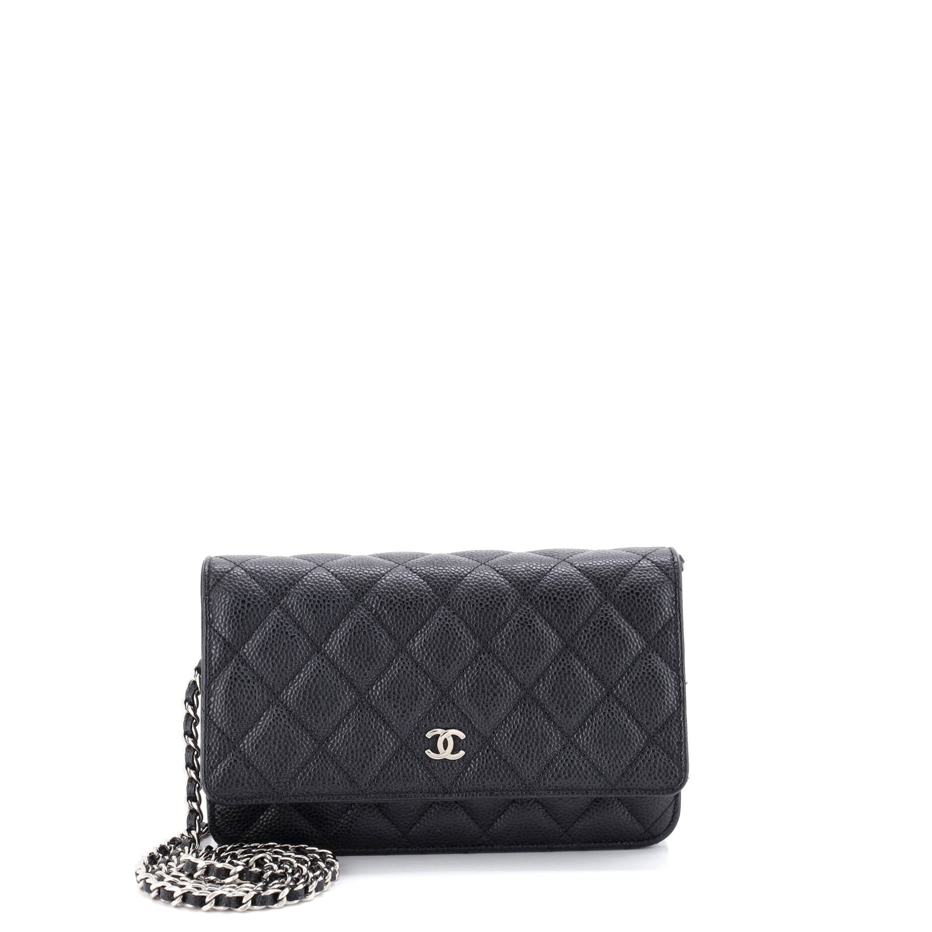 Wallet on Chain Quilted Caviar