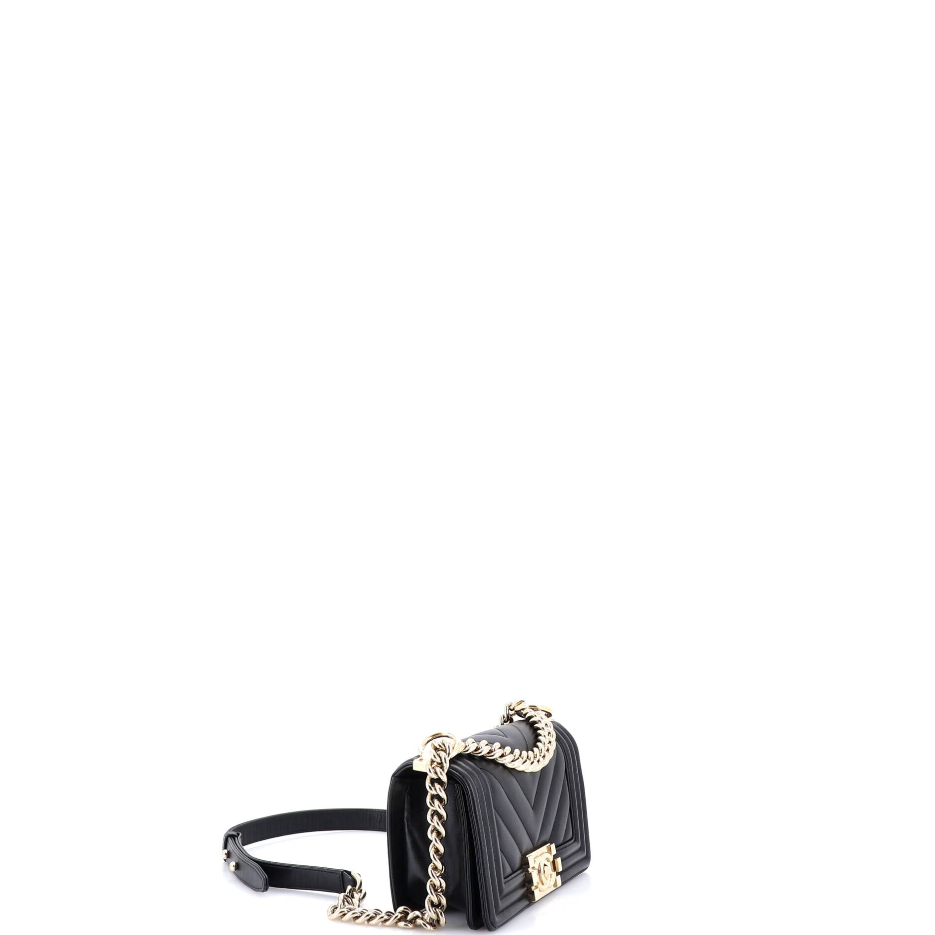 Boy Flap Bag Chevron Lambskin Small