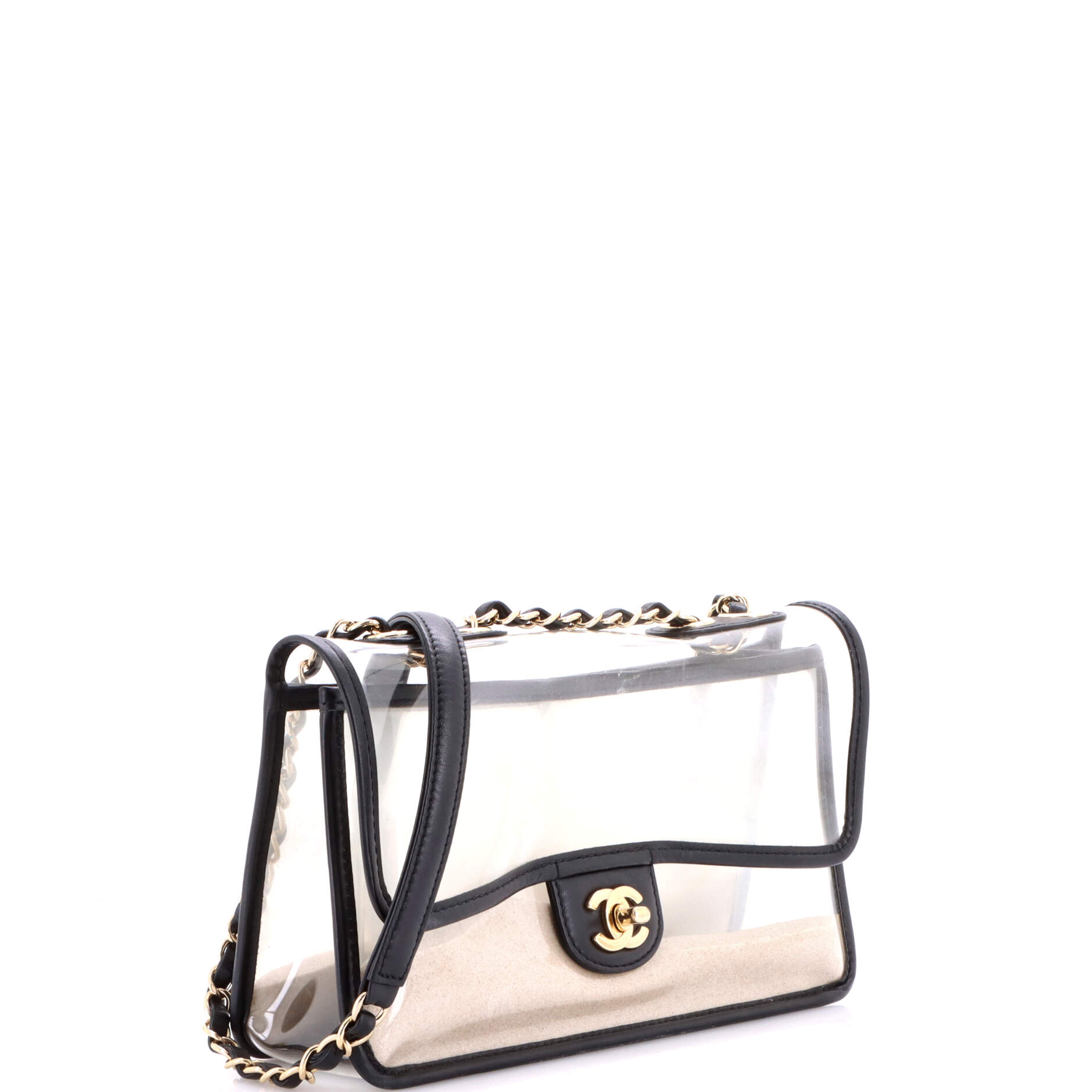 Sand By The Sea Flap Bag PVC with Lambskin Medium