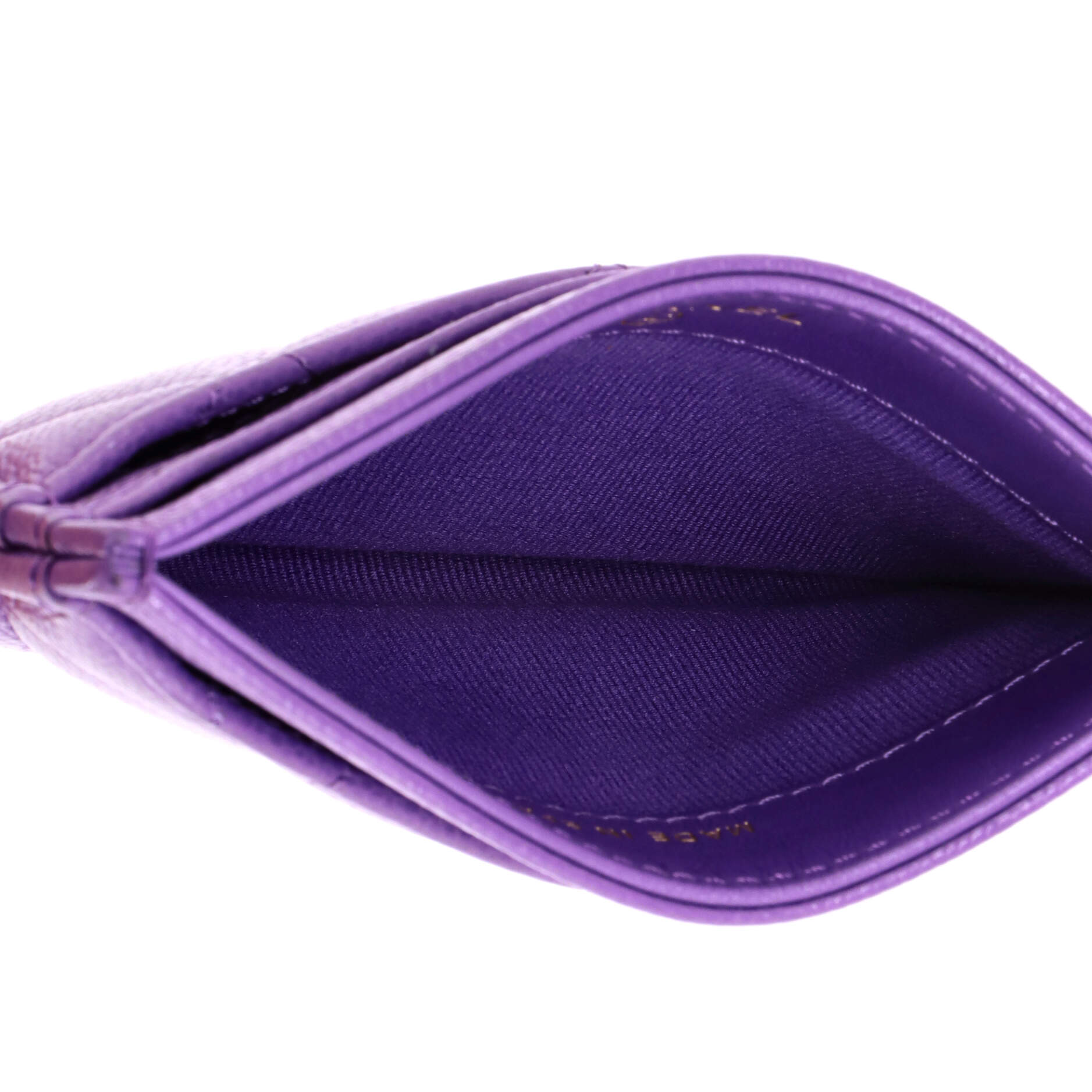 Classic Card Holder Quilted Caviar