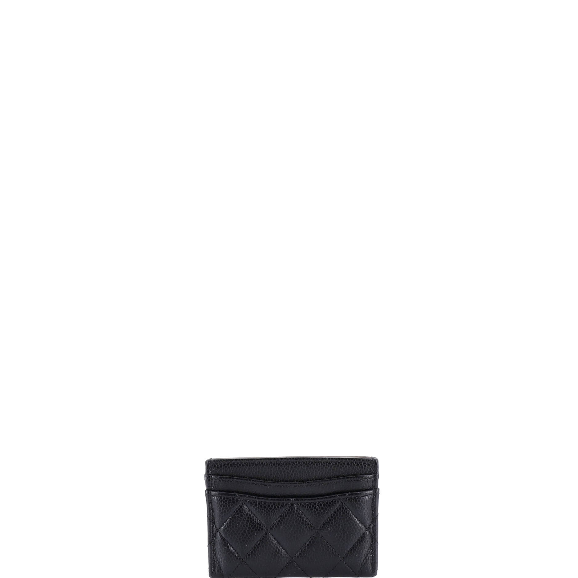Classic Card Holder Quilted Caviar
