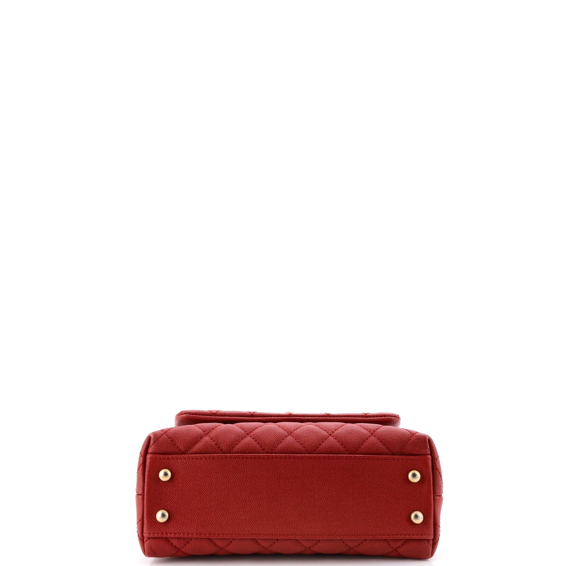Coco Top Handle Bag Quilted Caviar with Lizard Mini