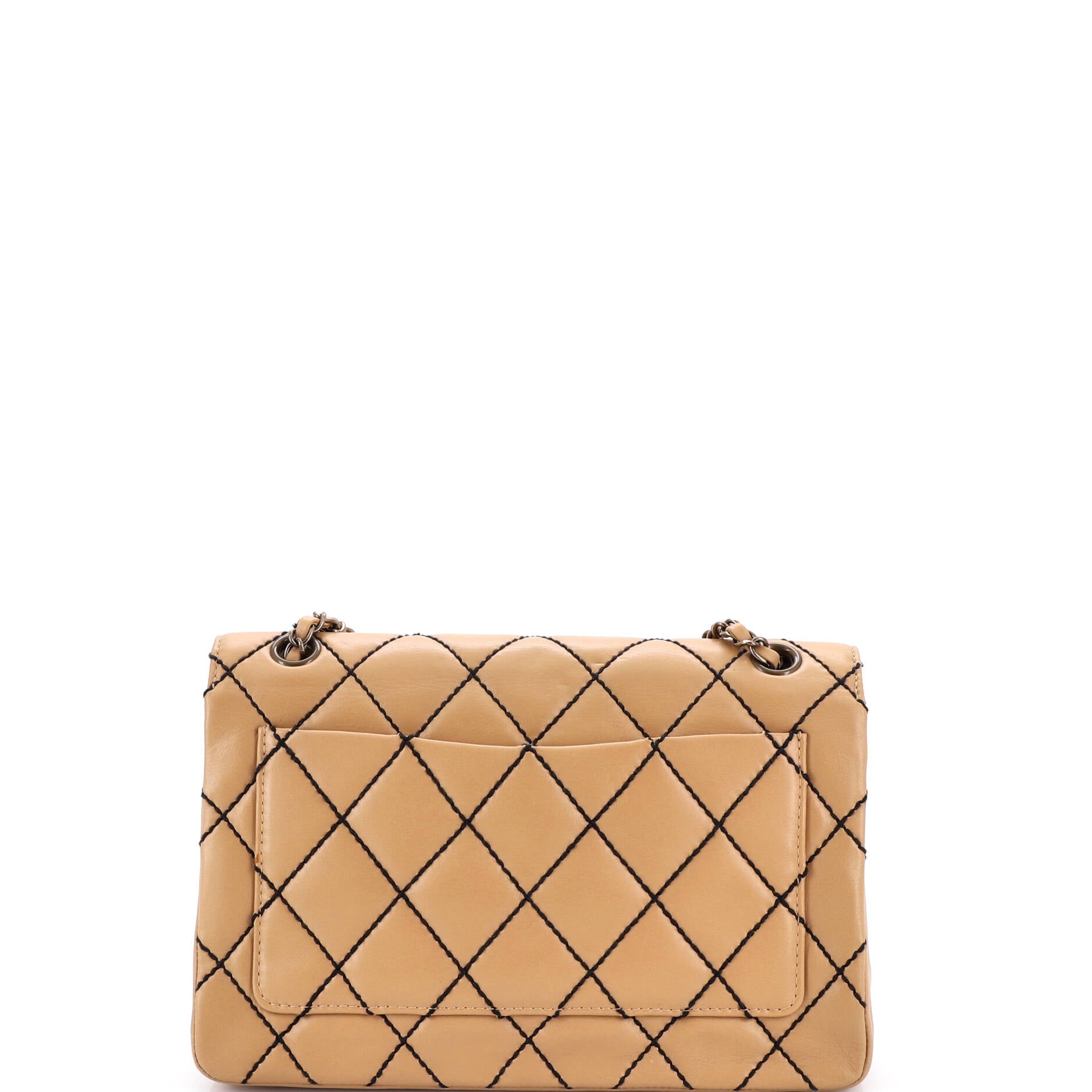 Surpique Flap Bag Quilted Leather Medium