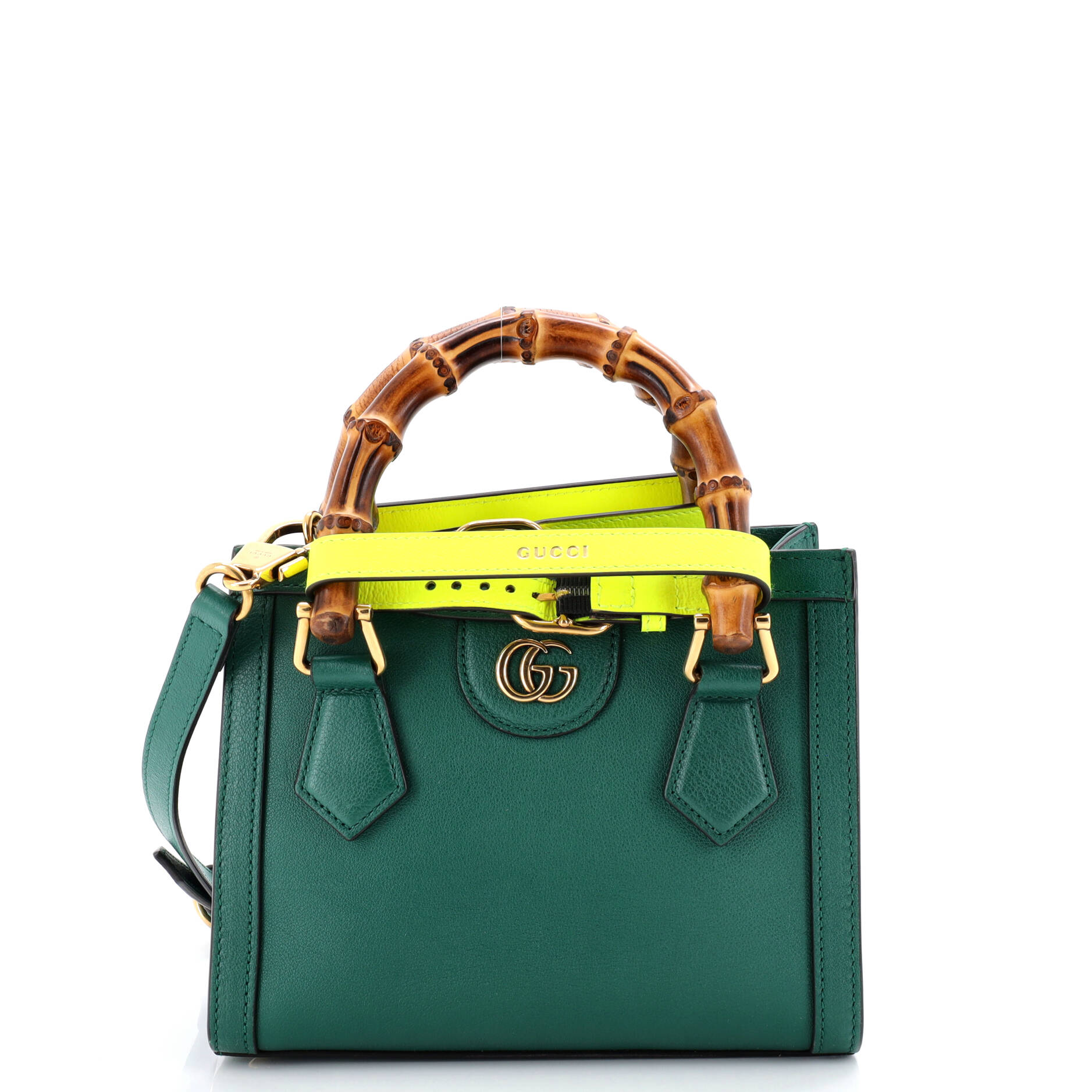 Diana NM Bamboo Handle Tote Leather Mini