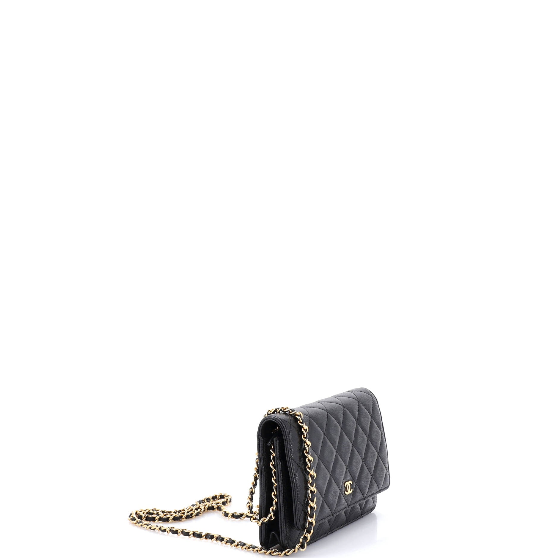 Wallet on Chain Quilted Caviar
