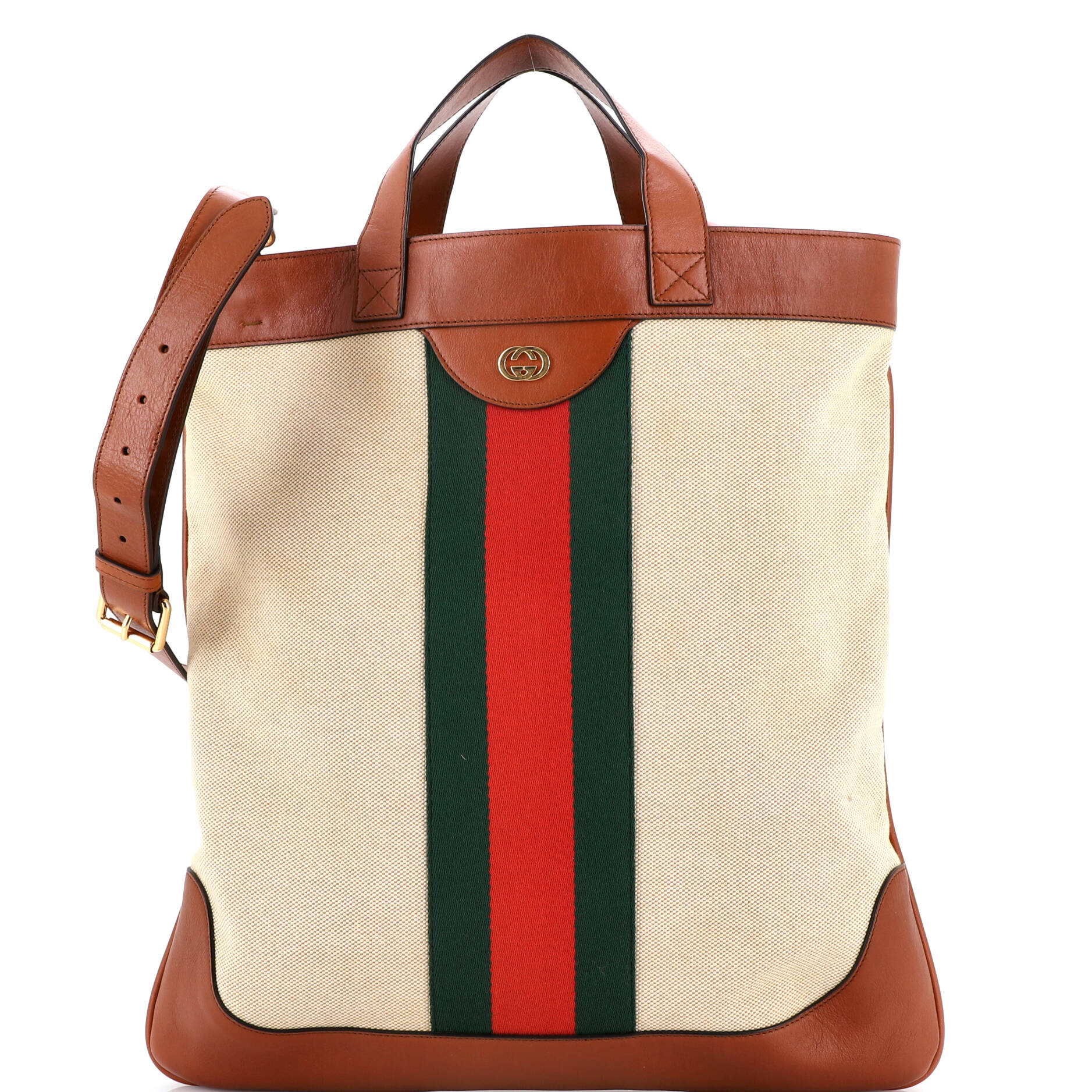 Shopping Tote Vintage Web Canvas Large