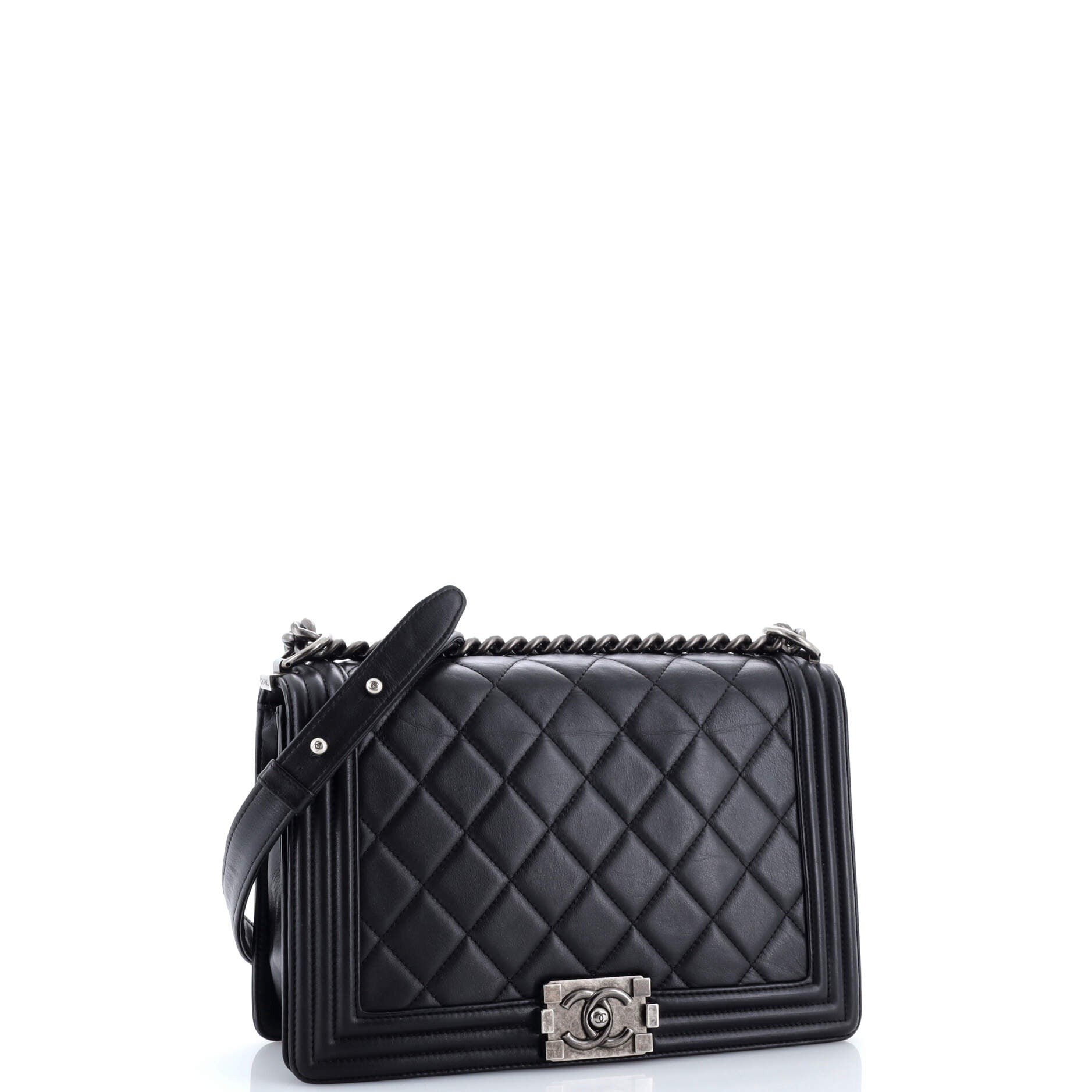 Boy Flap Bag Quilted Calfskin Old Medium