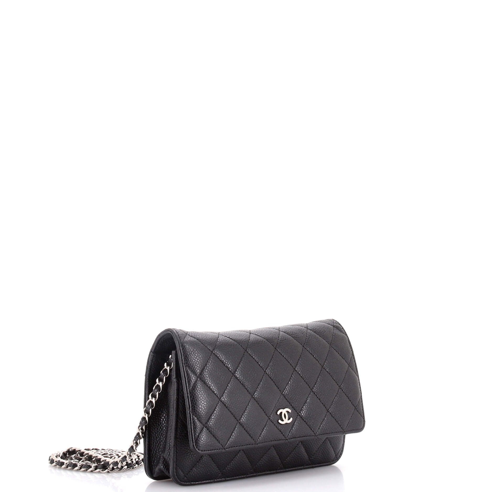 Wallet on Chain Quilted Caviar