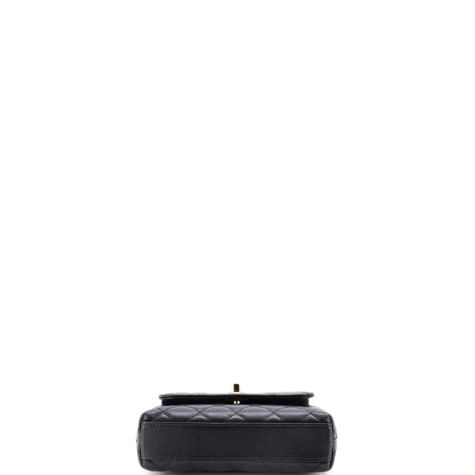 Coco Top Handle Clutch with Chain Quilted Caviar Mini