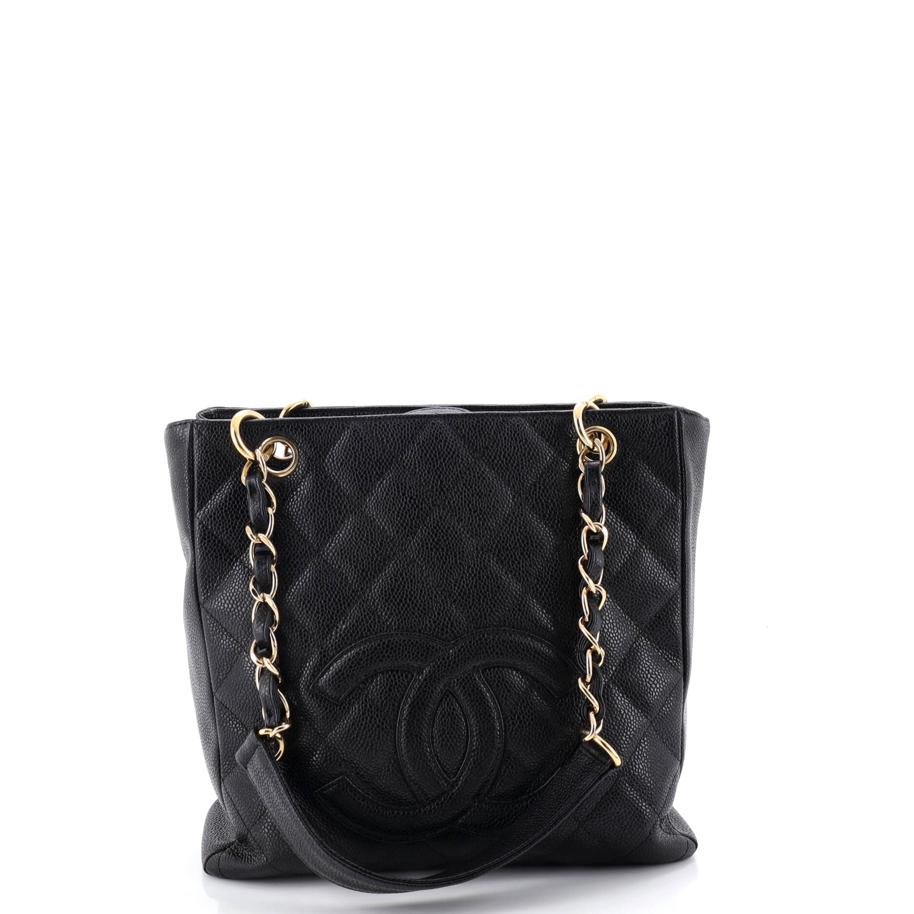 Petite Shopping Tote Quilted Caviar