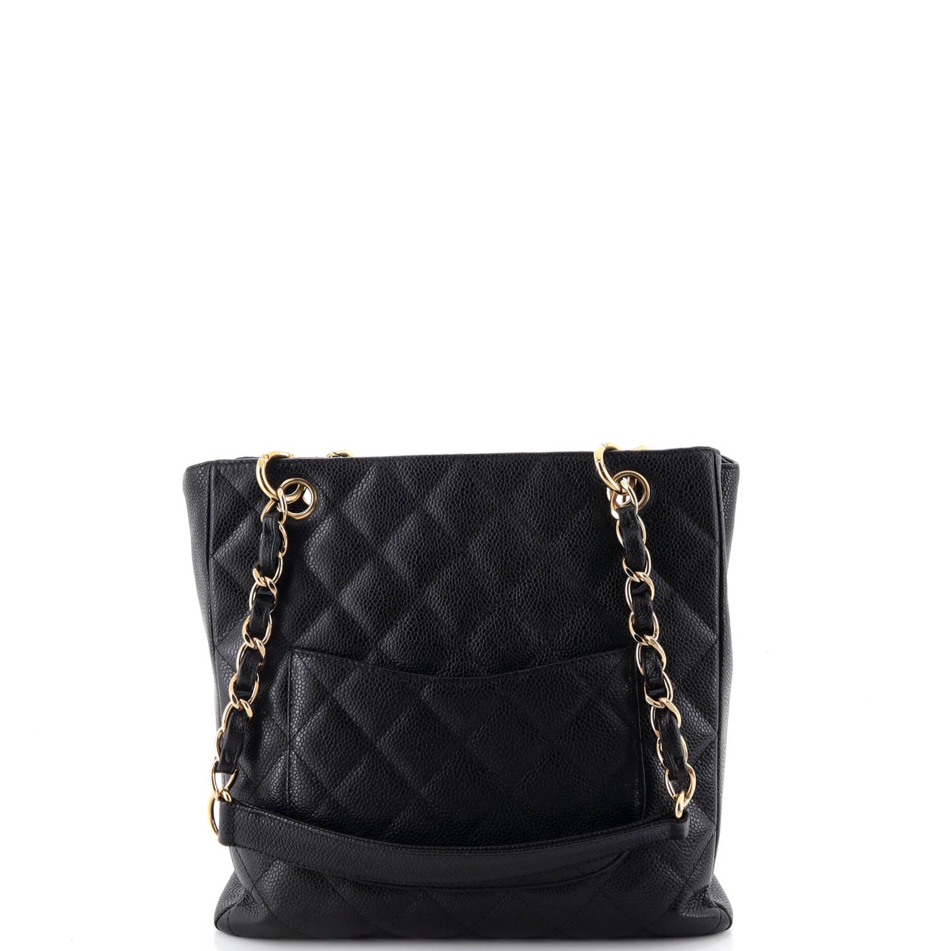 Petite Shopping Tote Quilted Caviar