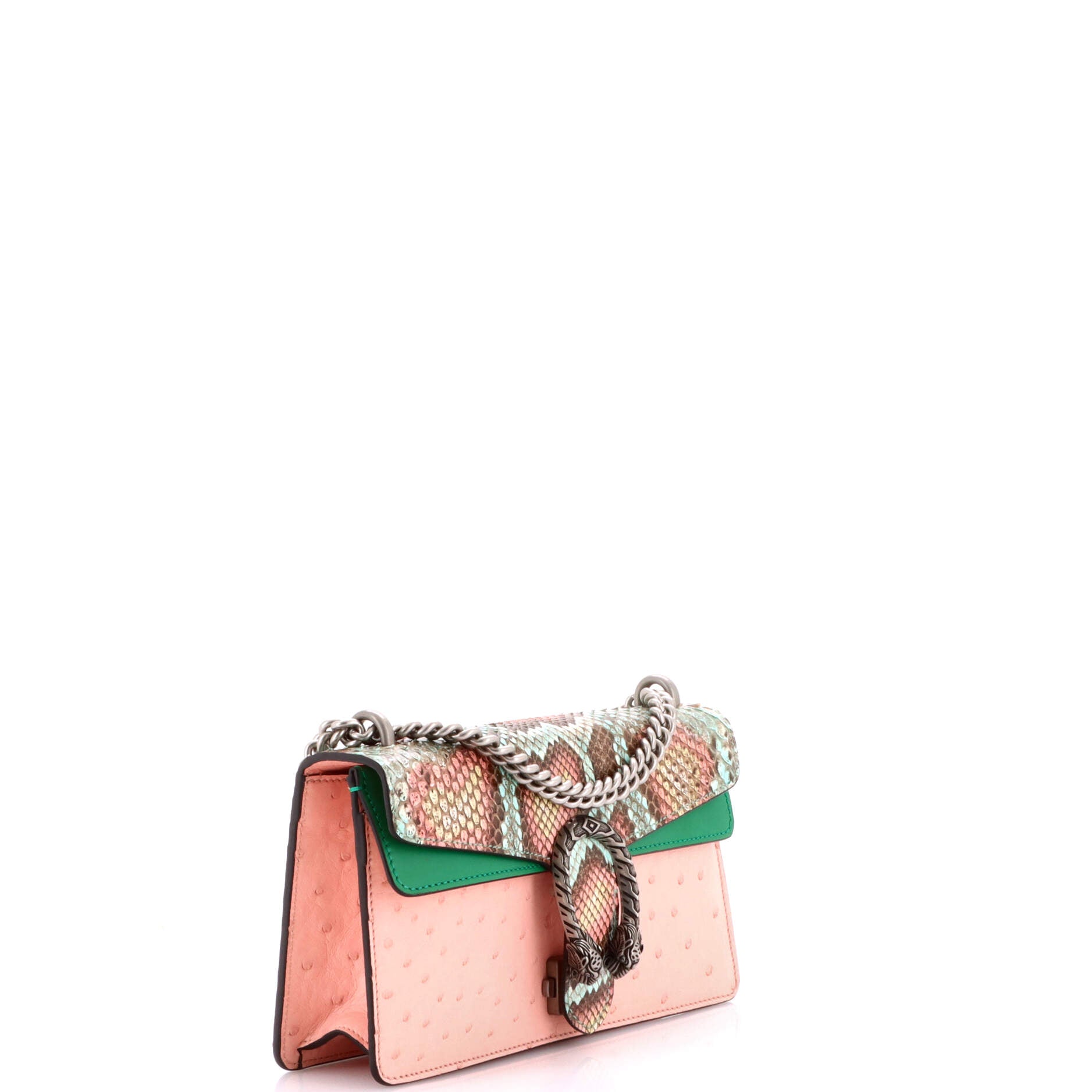 Dionysus Bag Python with Ostrich and Leather Small
