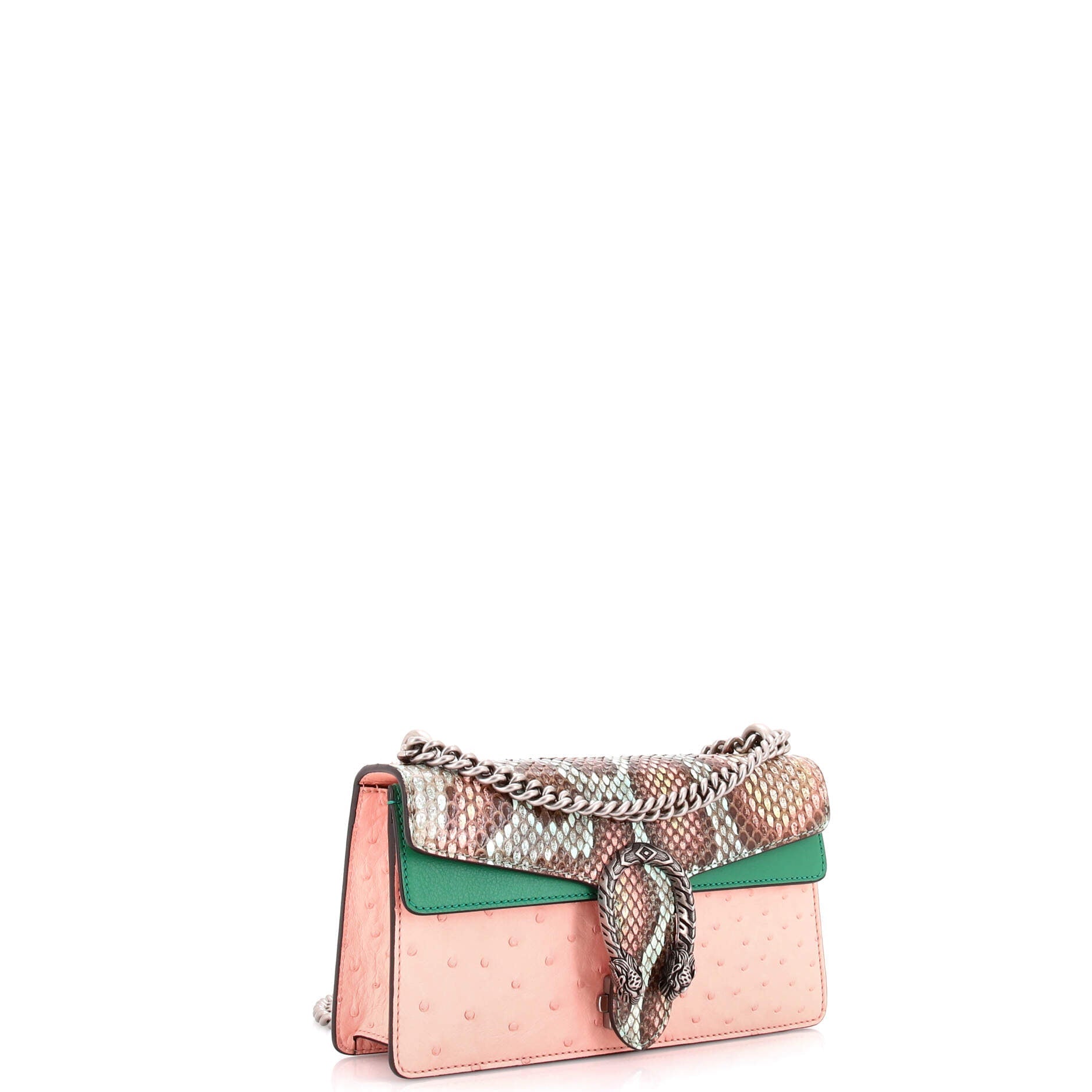 Dionysus Bag Python with Ostrich and Leather Small