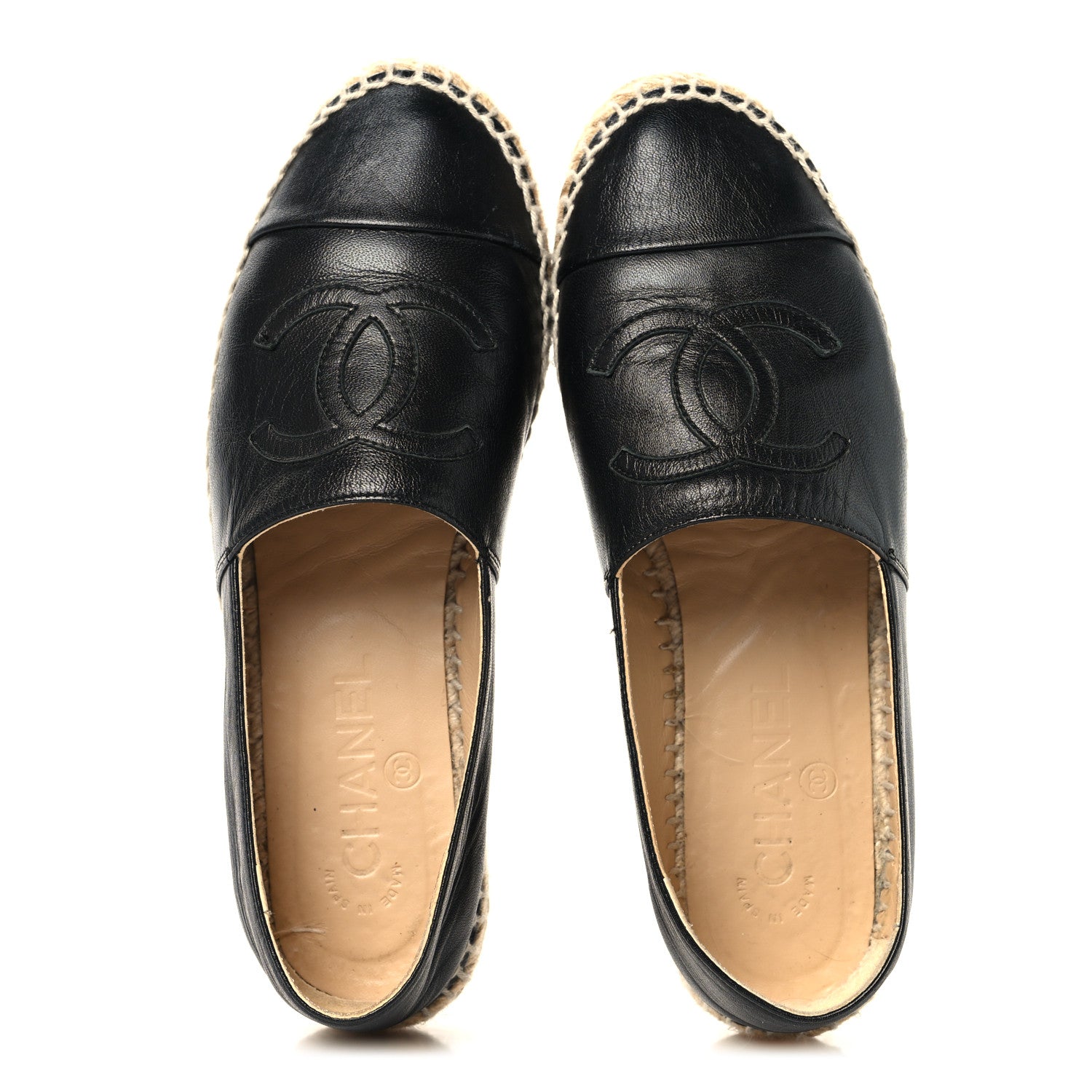 Lambskin CC Espadrilles 36 Black