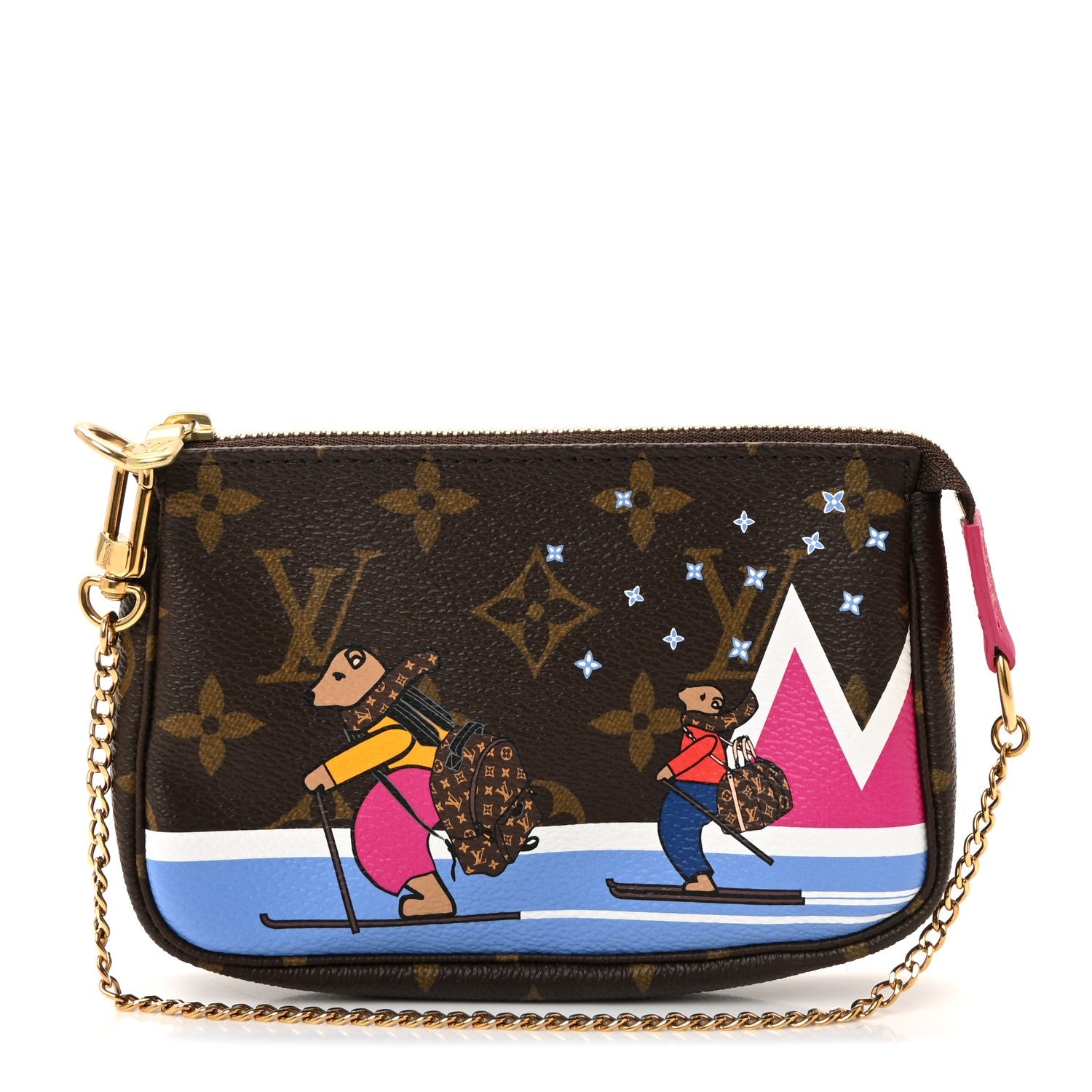 Monogram 2018 Christmas Animation Mini Bears Pochette Accessories