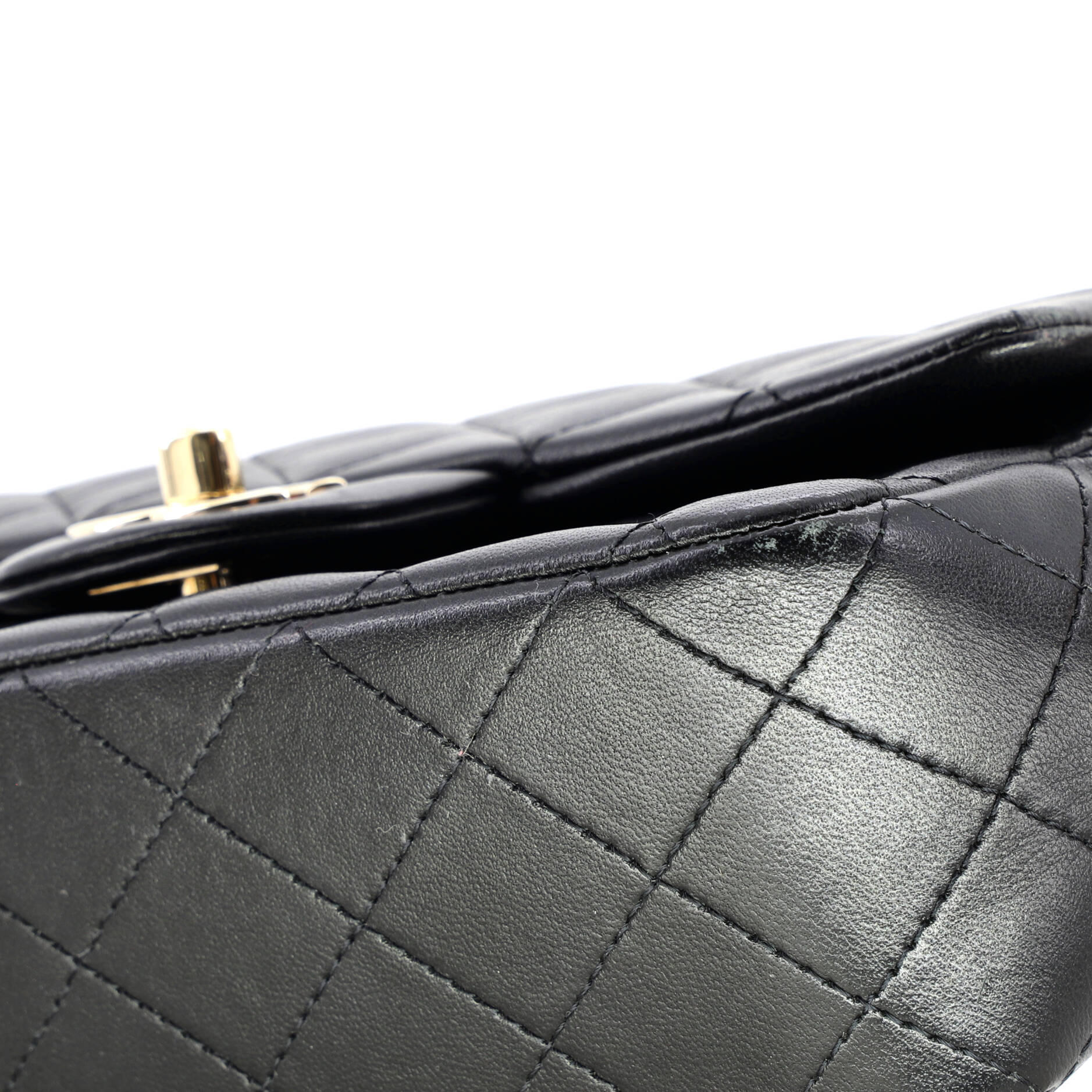 Classic Single Flap Top Handle Bag Quilted Lambskin Mini