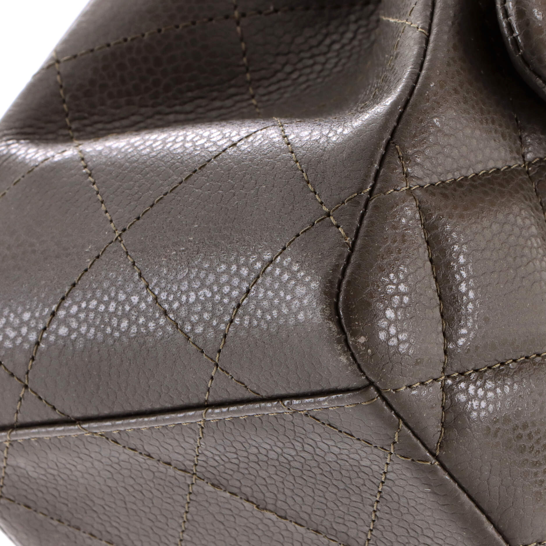 Classic Single Flap Bag Quilted Caviar Maxi